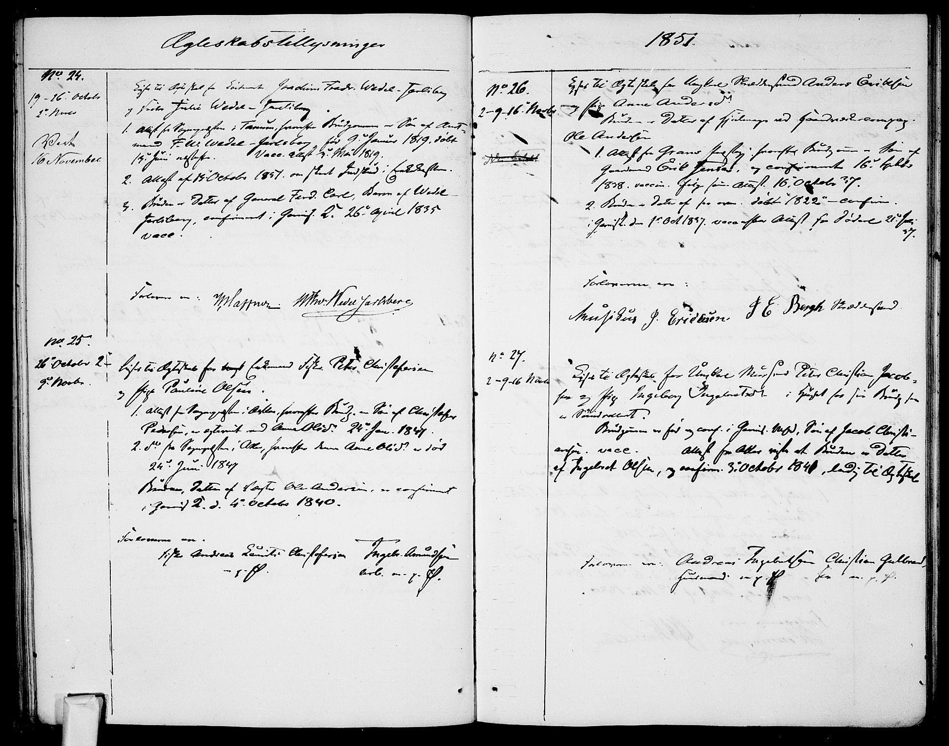 Garnisonsmenigheten Kirkebøker, AV/SAO-A-10846/H/Ha/L0005: Banns register no. I 5, 1844-1856