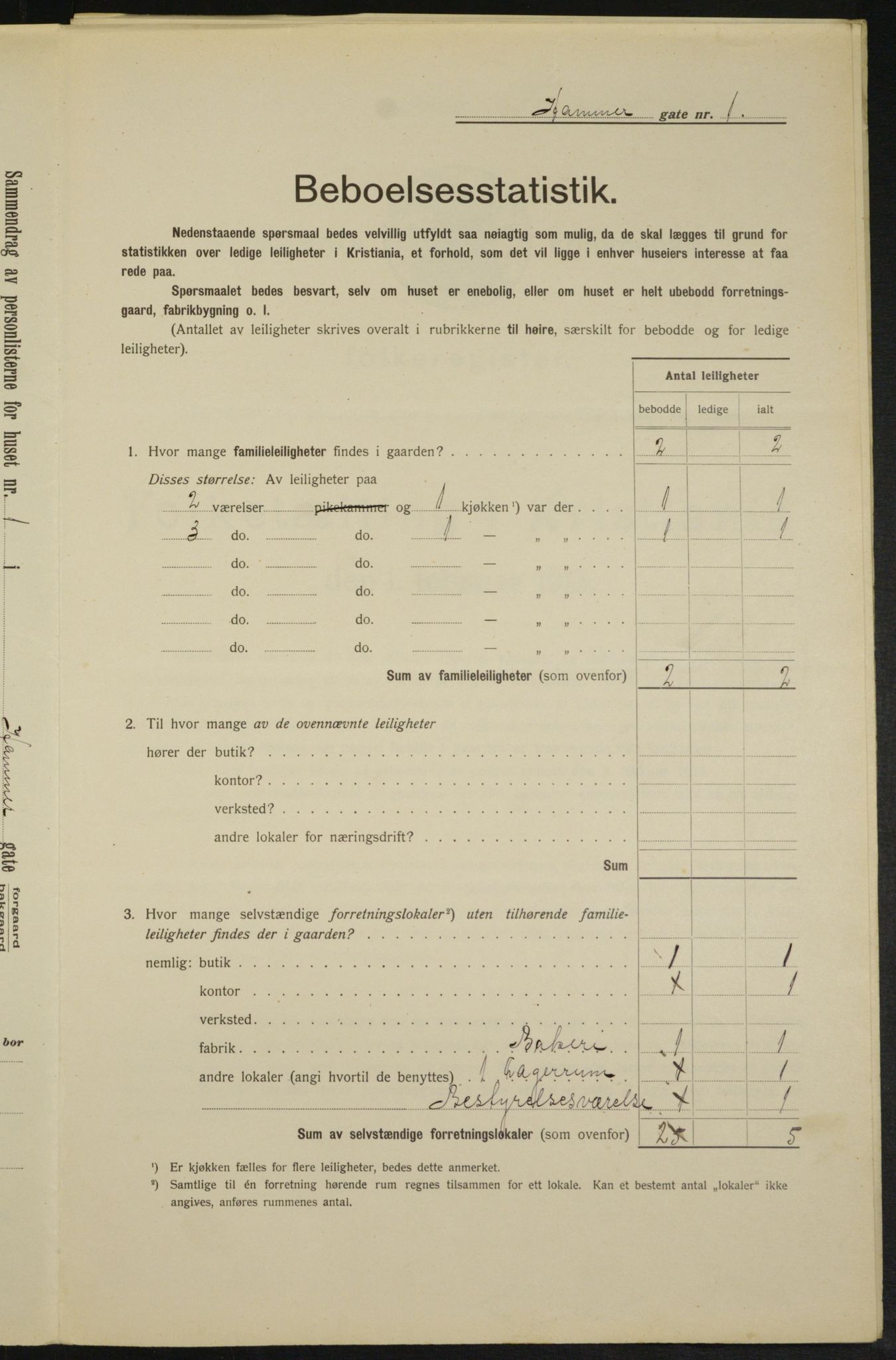 OBA, Municipal Census 1913 for Kristiania, 1913, p. 34380