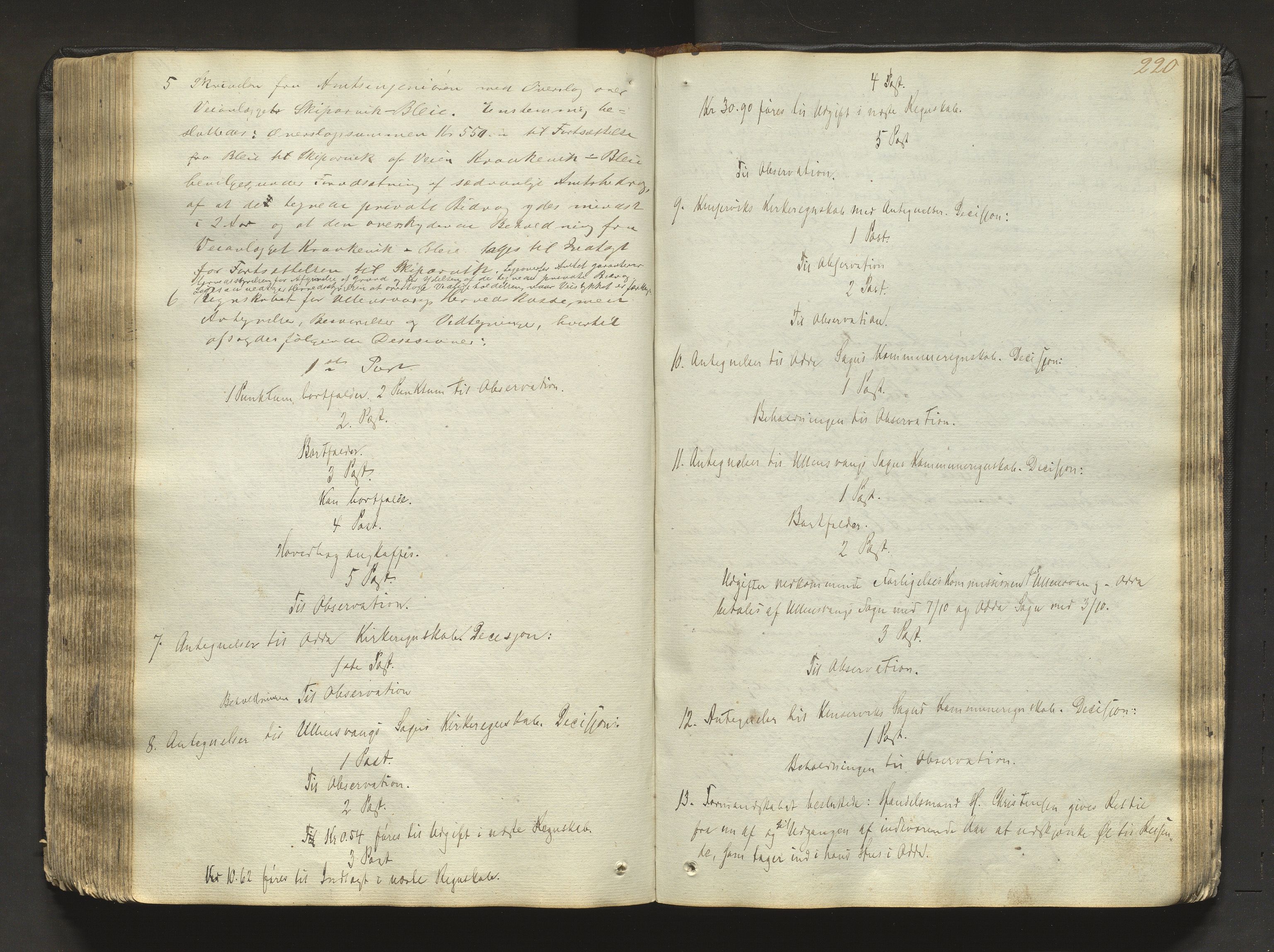 Ullensvang herad. Formannskapet , IKAH/1231b-021/A/Aa/L0001: Møtebok for formannskap og heradsstyre, 1838-1893, p. 220