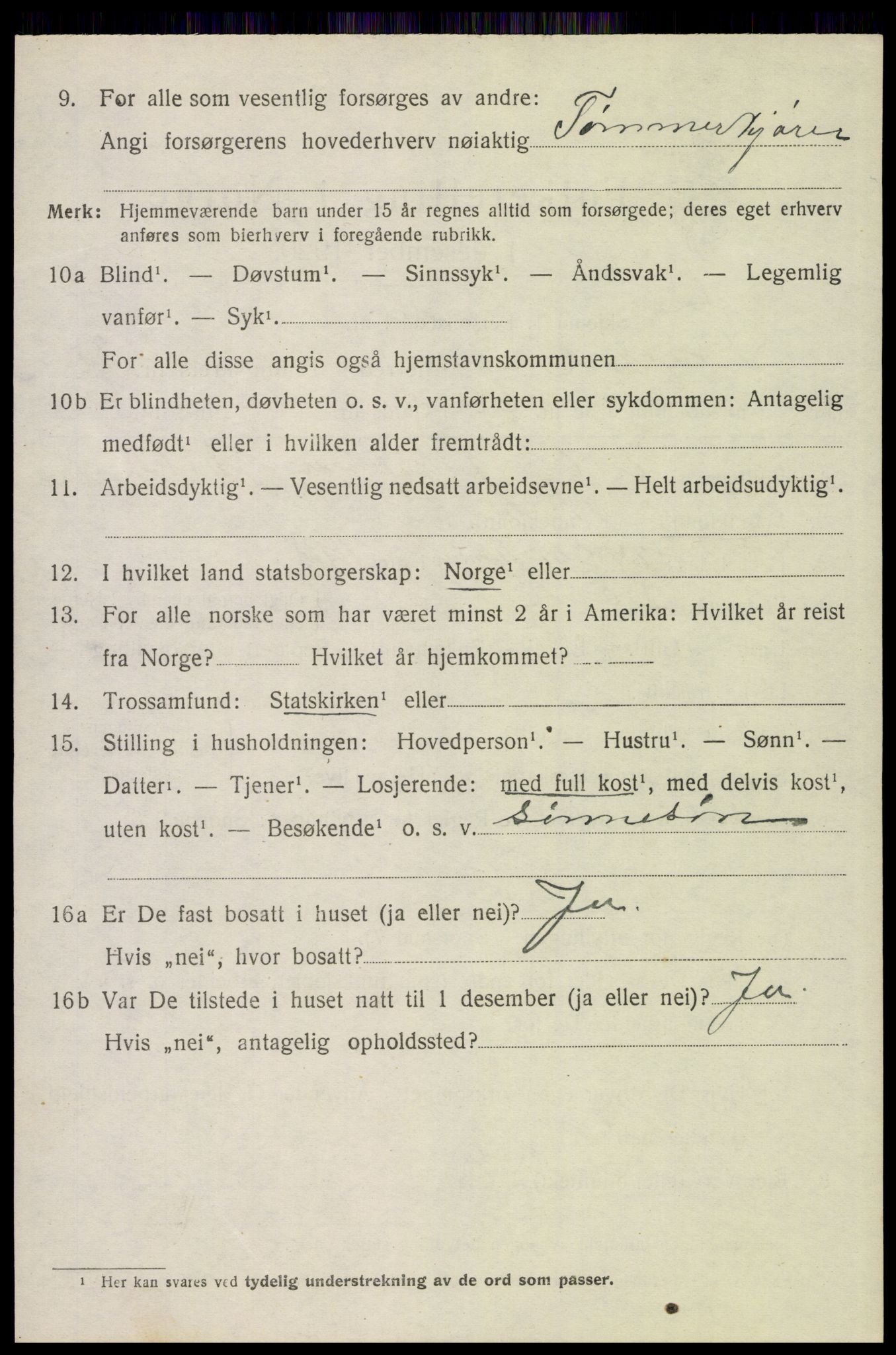 SAH, 1920 census for Trysil, 1920, p. 13760