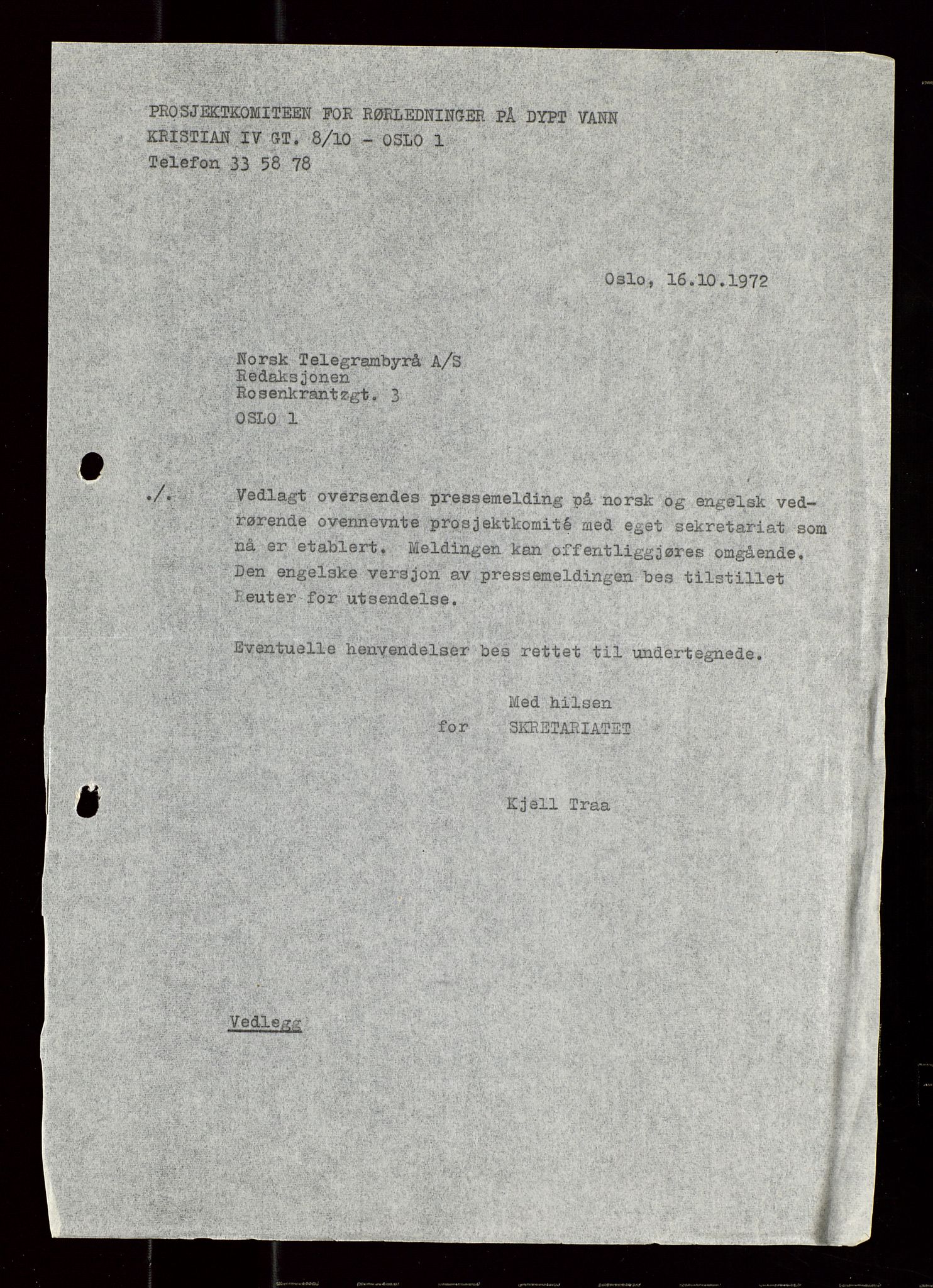 Industridepartementet, Oljekontoret, AV/SAST-A-101348/Di/L0002: DWP, måneds- kvartals- halvårs- og årsrapporter, økonomi, personell, div., 1972-1974, p. 672