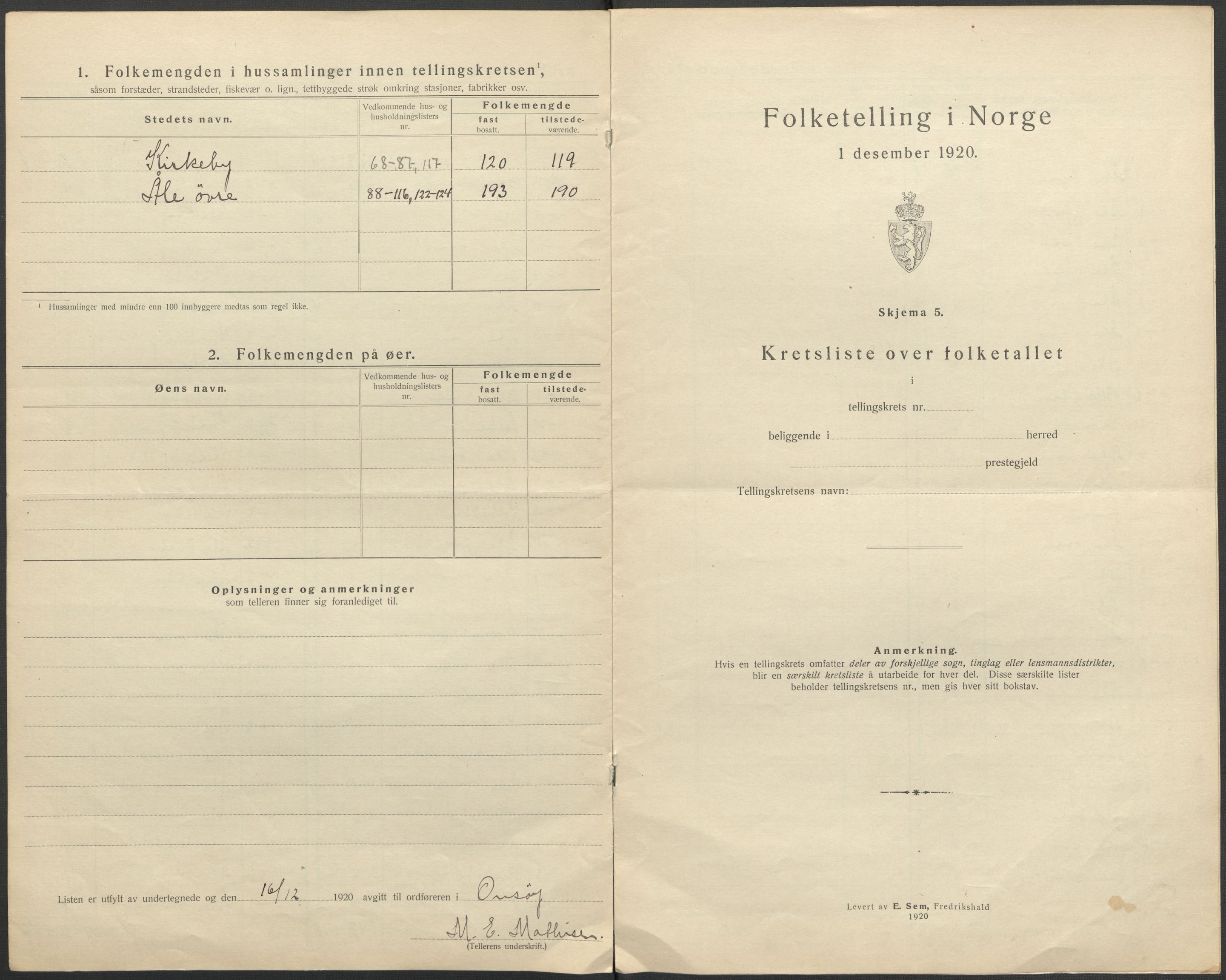 SAO, 1920 census for Onsøy, 1920, p. 16