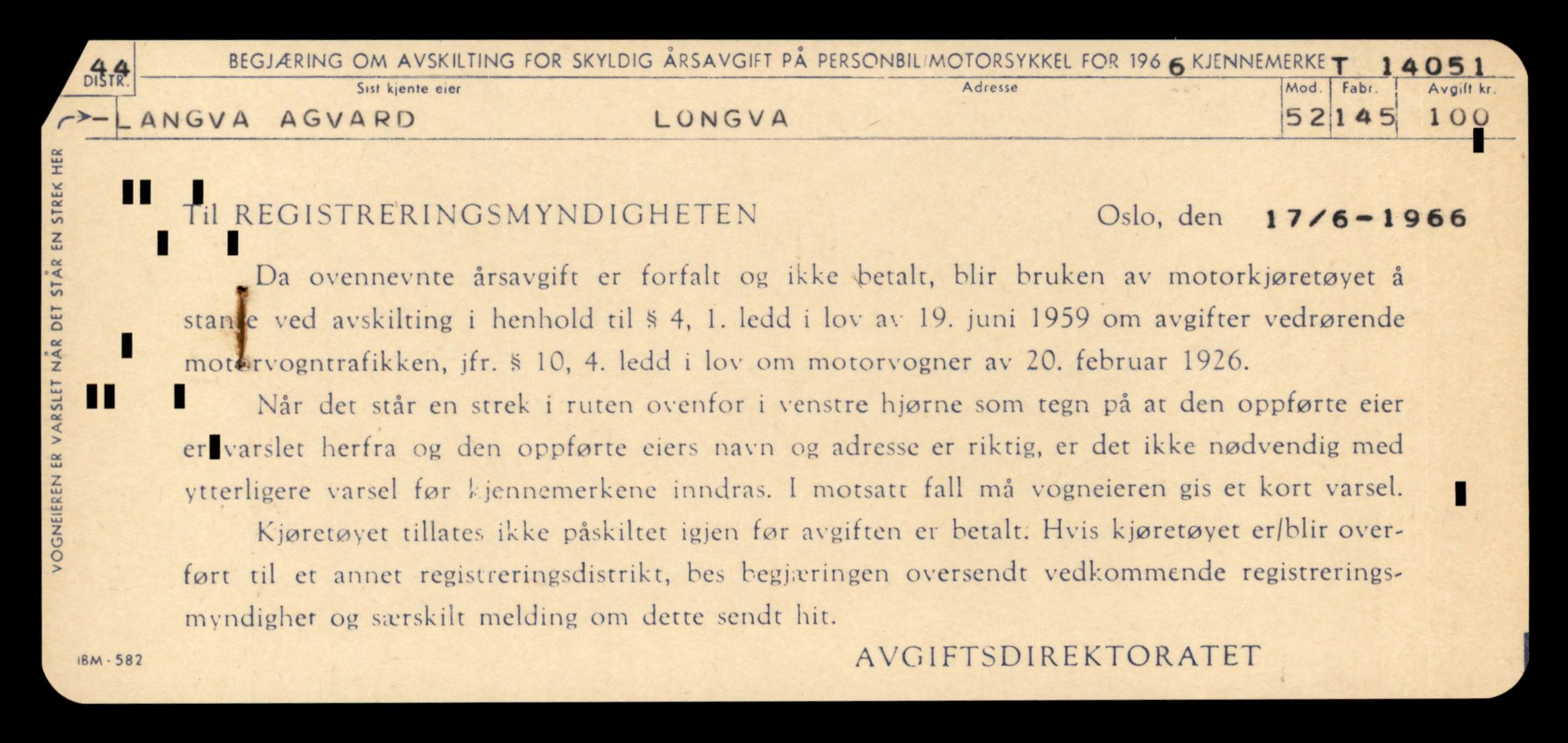 Møre og Romsdal vegkontor - Ålesund trafikkstasjon, AV/SAT-A-4099/F/Fe/L0042: Registreringskort for kjøretøy T 13906 - T 14079, 1927-1998, p. 2509