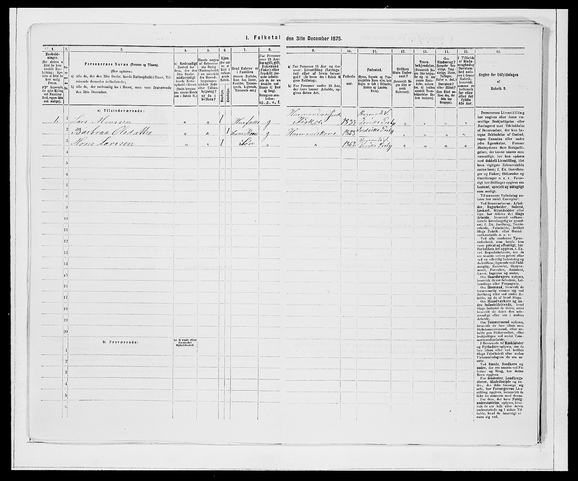 SAB, 1875 Census for 1442P Davik, 1875, p. 886