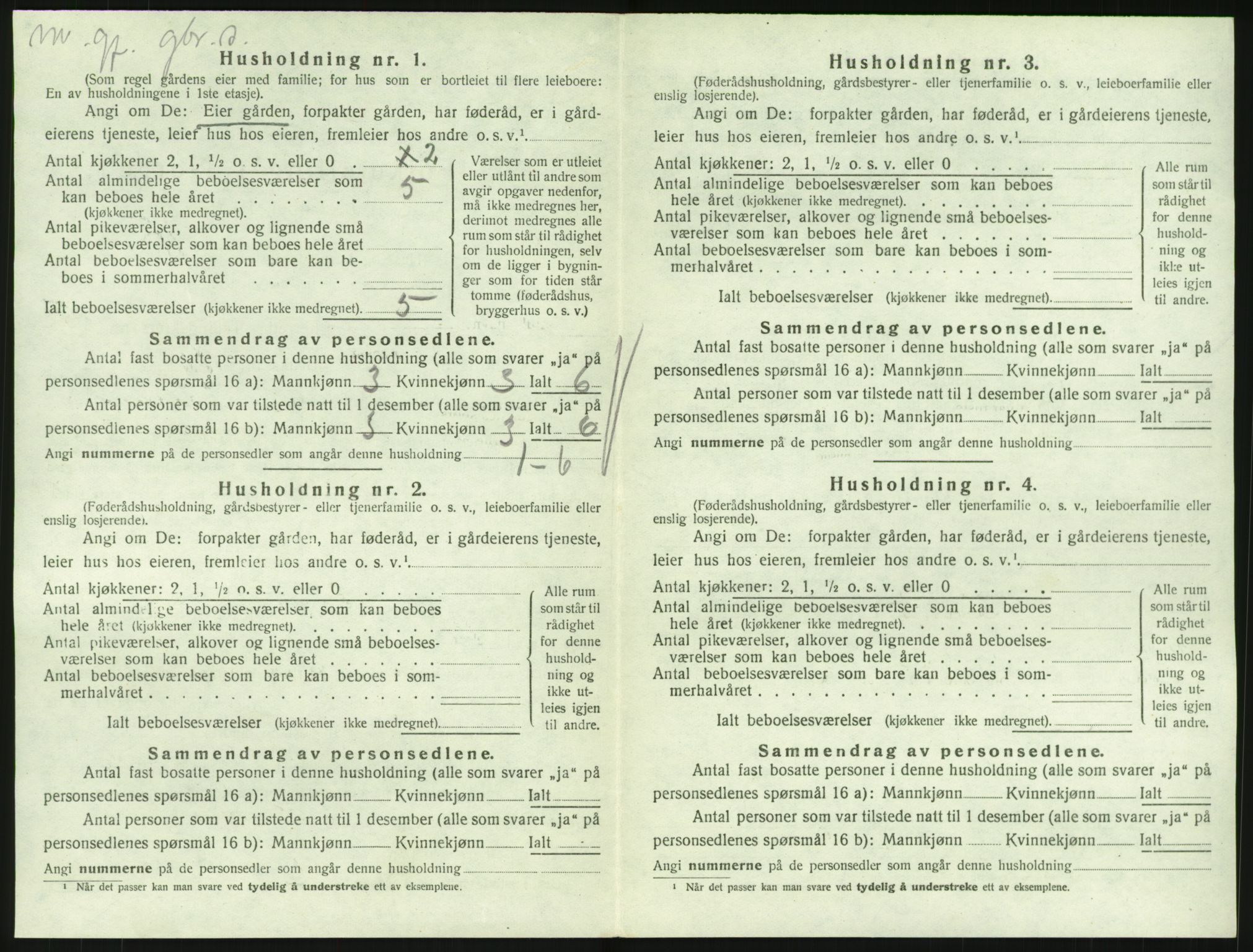 SAKO, 1920 census for Hedrum, 1920, p. 1442