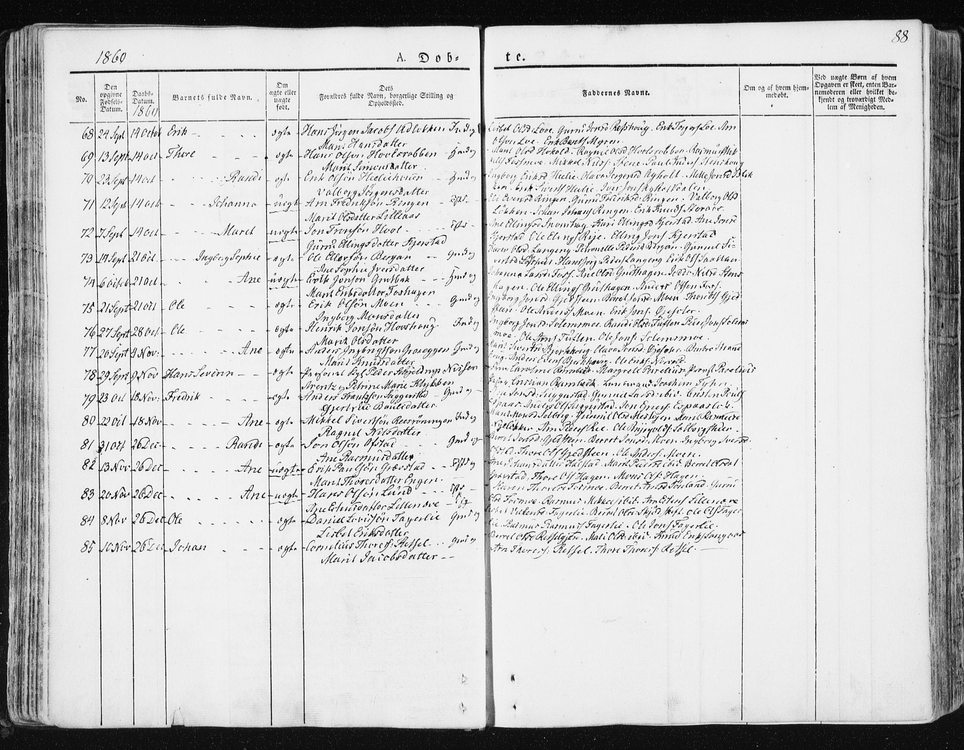 Ministerialprotokoller, klokkerbøker og fødselsregistre - Sør-Trøndelag, SAT/A-1456/672/L0855: Parish register (official) no. 672A07, 1829-1860, p. 88