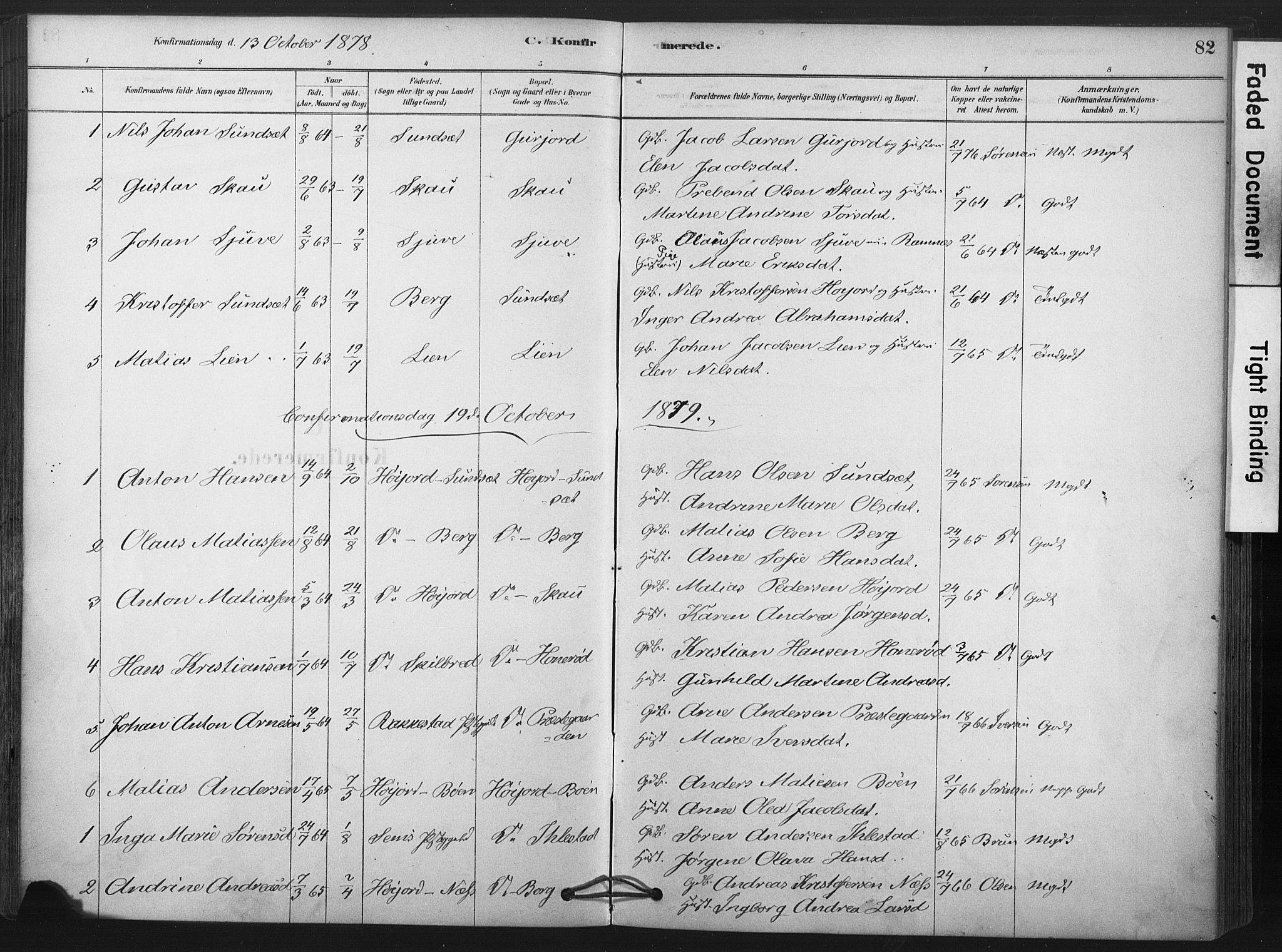 Andebu kirkebøker, AV/SAKO-A-336/F/Fa/L0009: Parish register (official) no. 9, 1878-1909, p. 82