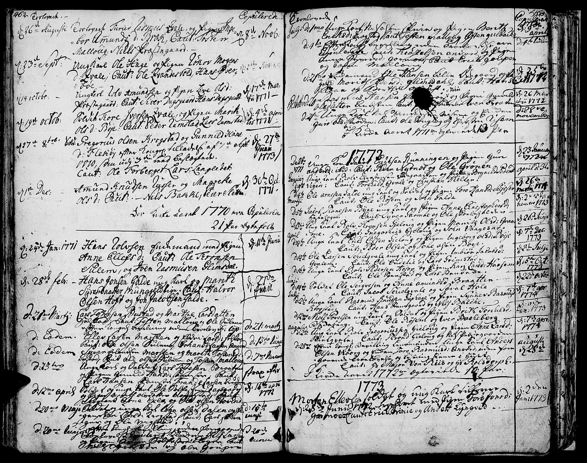 Lom prestekontor, SAH/PREST-070/K/L0002: Parish register (official) no. 2, 1749-1801, p. 462-463