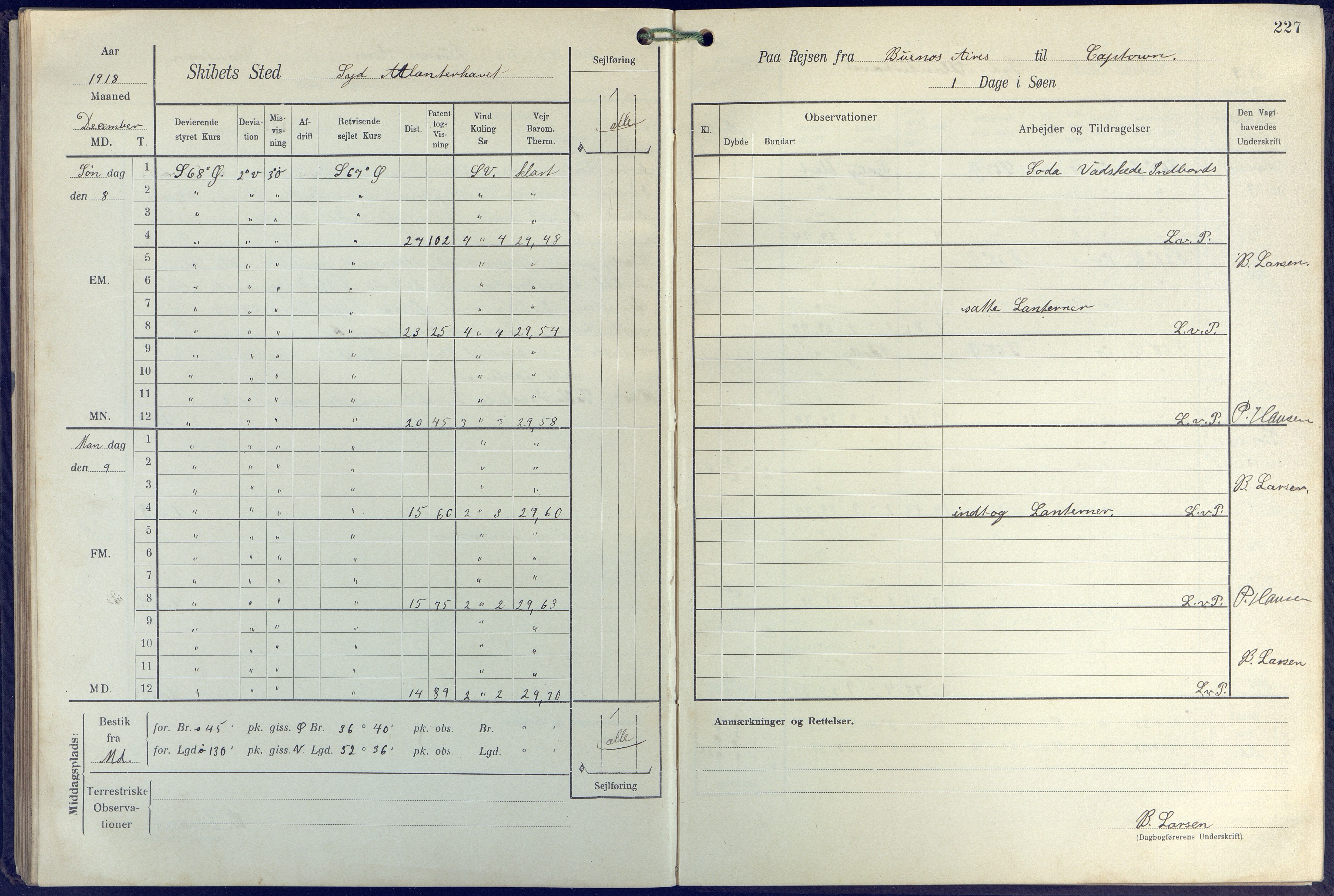 Fartøysarkivet, AAKS/PA-1934/F/L0271: Pehr Ugland (bark), 1917-1919, p. 227