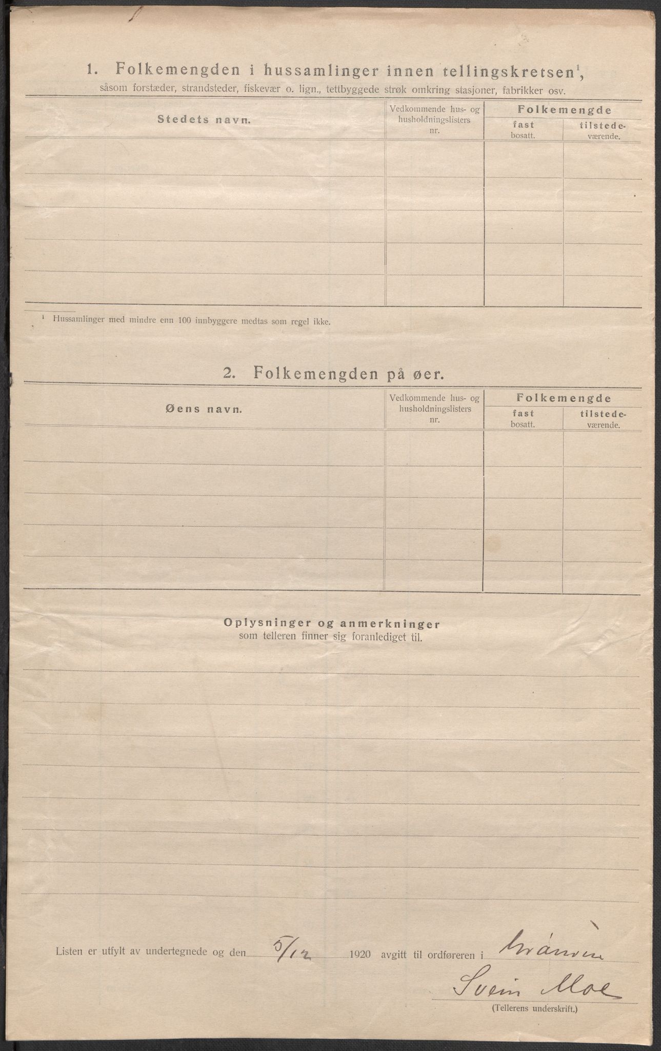 SAB, 1920 census for Granvin, 1920, p. 7