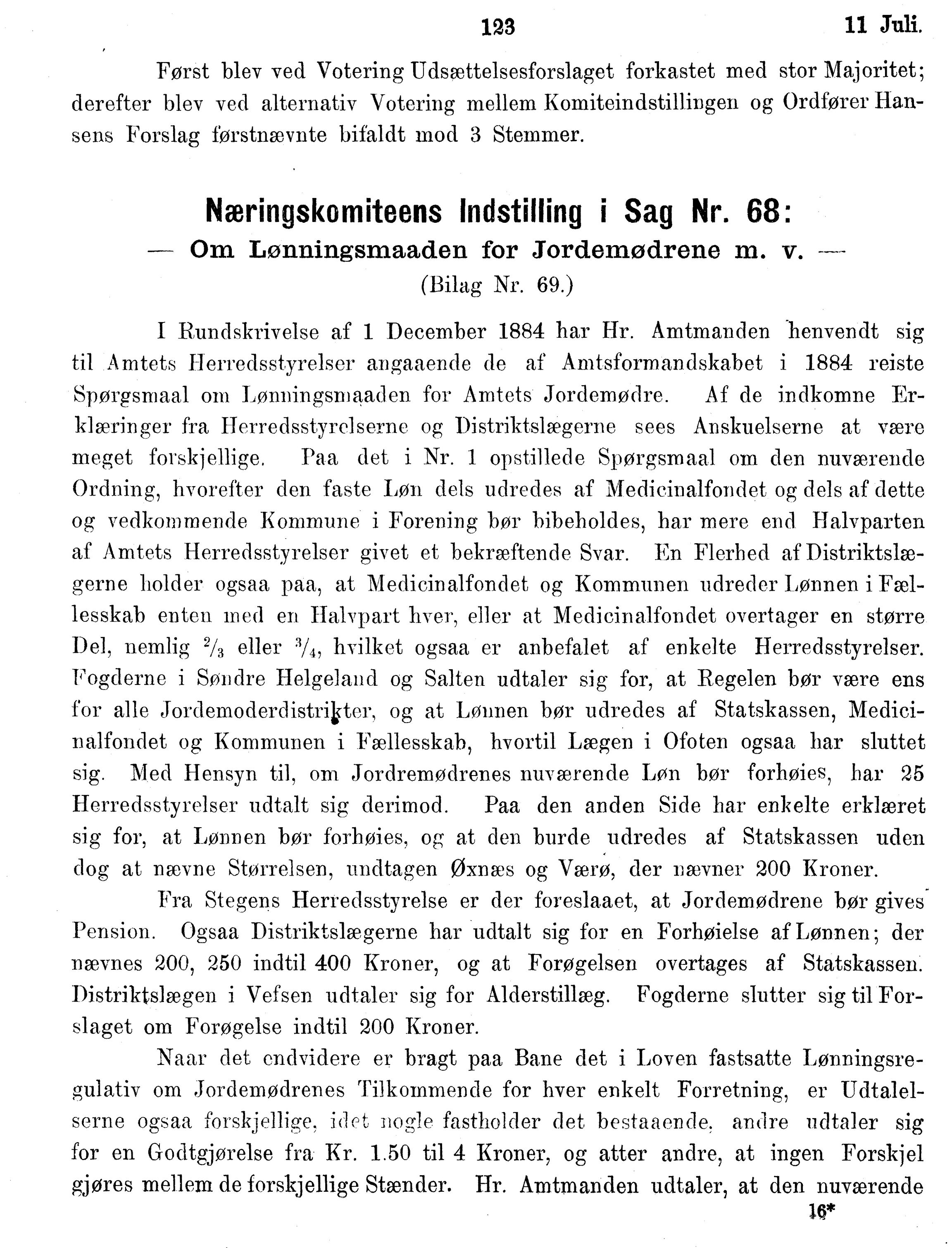 Nordland Fylkeskommune. Fylkestinget, AIN/NFK-17/176/A/Ac/L0014: Fylkestingsforhandlinger 1881-1885, 1881-1885