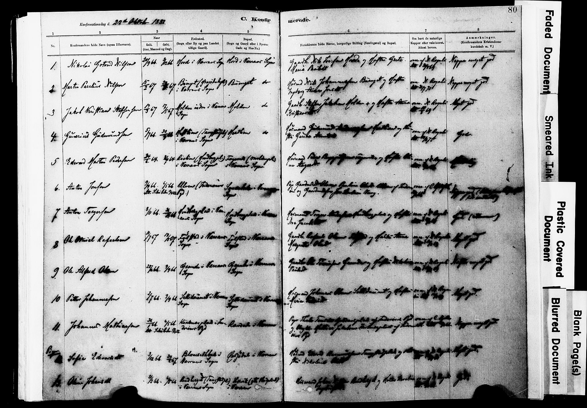 Ministerialprotokoller, klokkerbøker og fødselsregistre - Nord-Trøndelag, SAT/A-1458/744/L0420: Parish register (official) no. 744A04, 1882-1904, p. 80