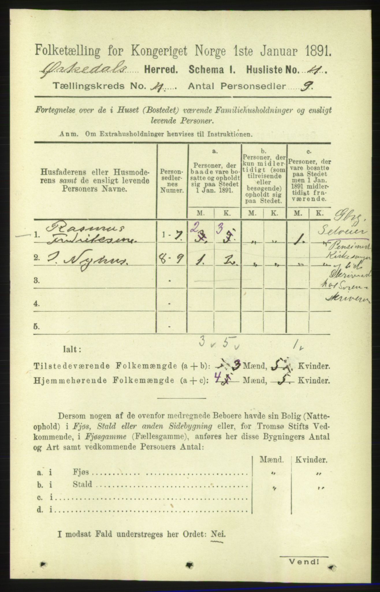 RA, 1891 census for 1638 Orkdal, 1891, p. 1787