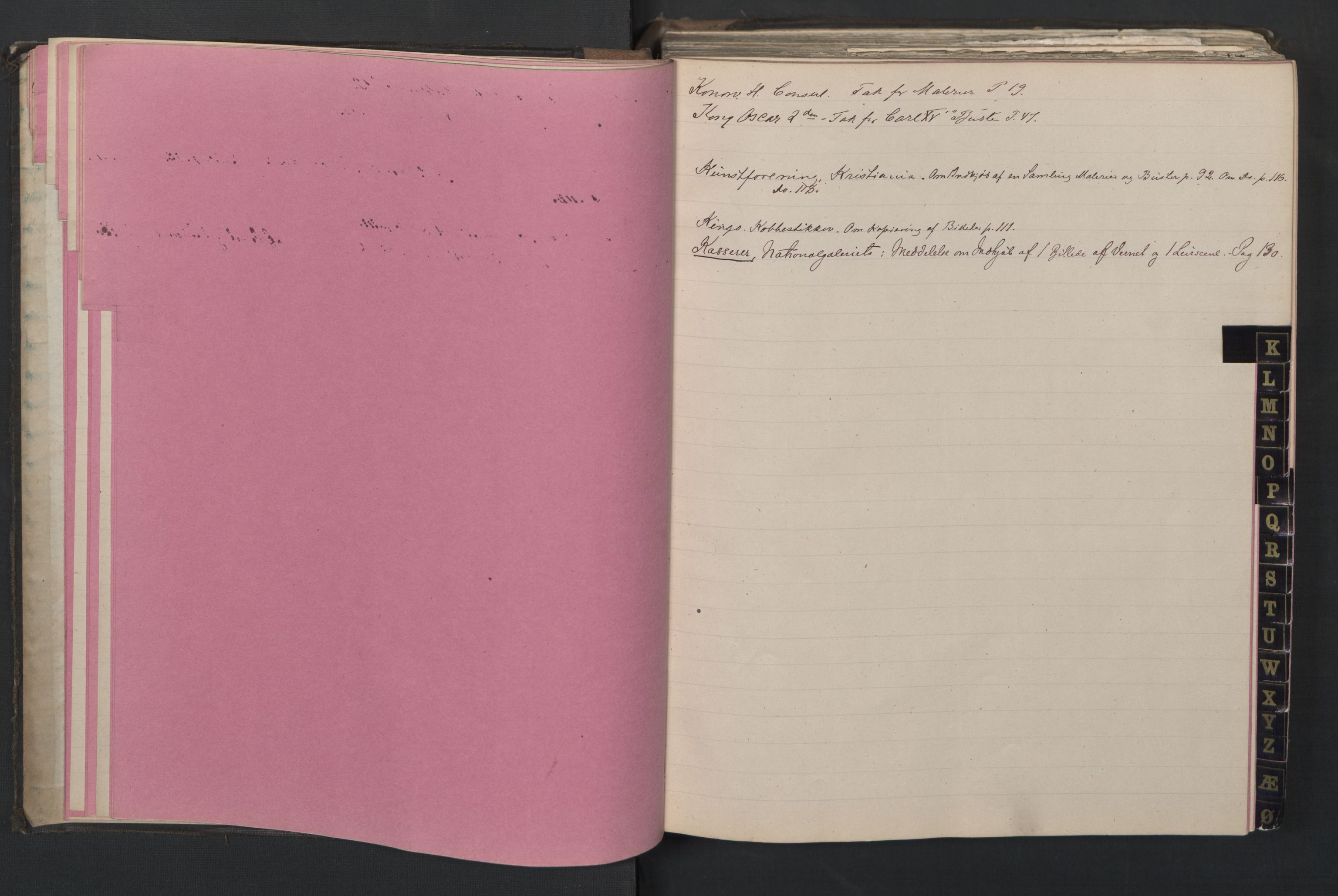 Nasjonalgalleriet, NMFK/NG-1000/B/L0002: Kopibok for maleri, skulptur, Kobberstikk- og håndtegningsamlingen., 1874-1898, p. 21