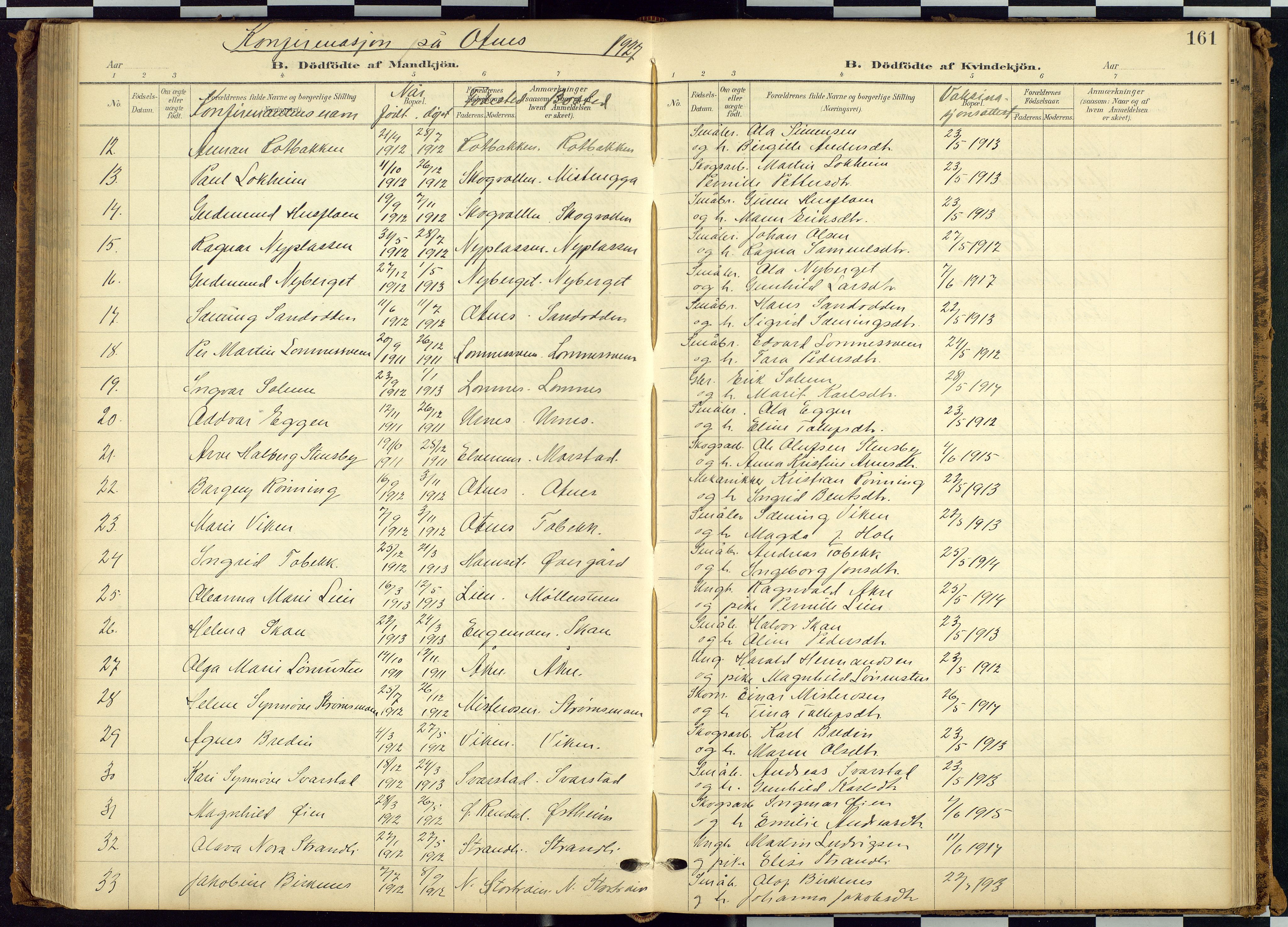 Rendalen prestekontor, SAH/PREST-054/H/Ha/Hab/L0010: Parish register (copy) no. 10, 1903-1940, p. 161