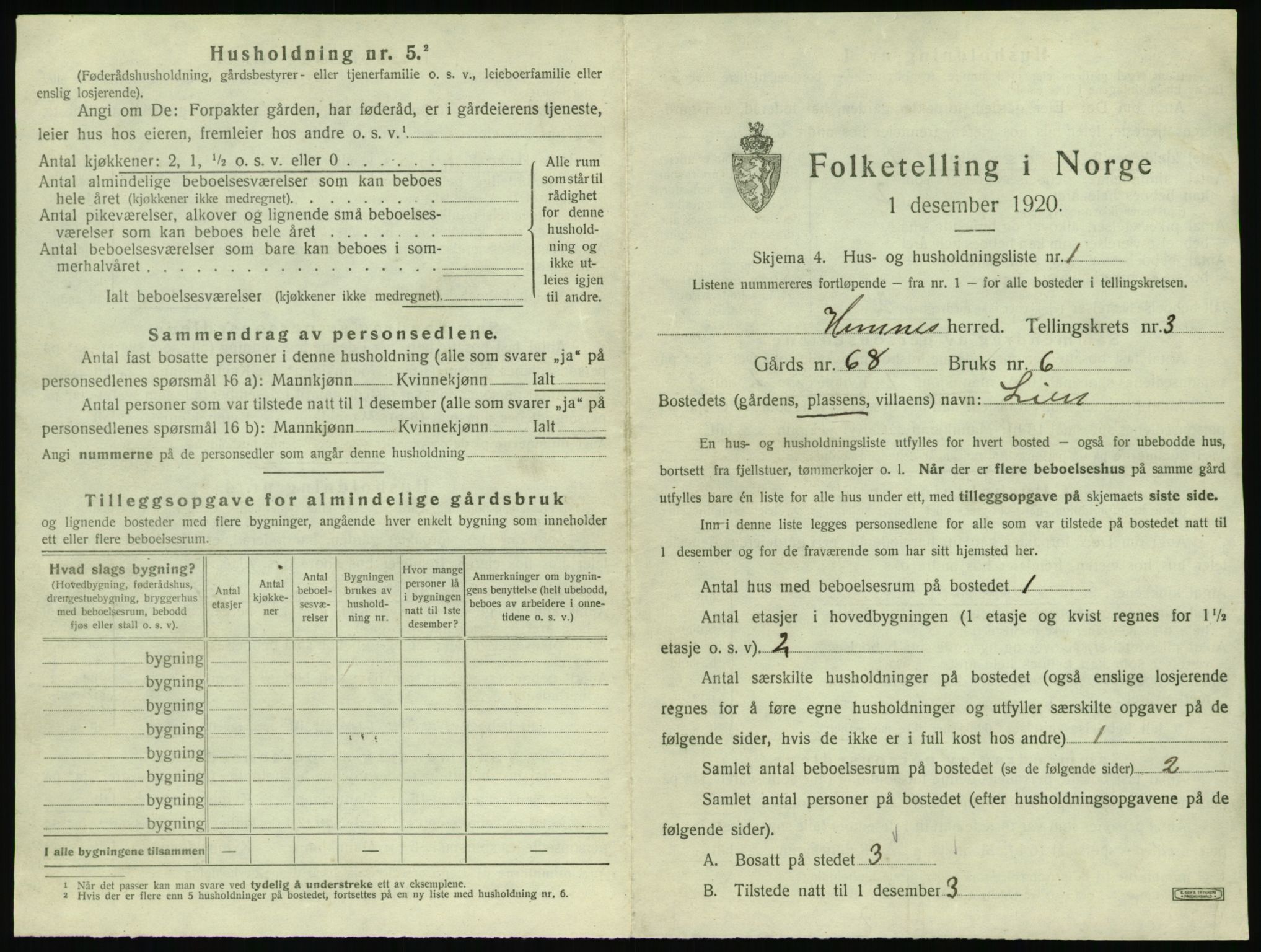 SAT, 1920 census for Hemnes, 1920, p. 612