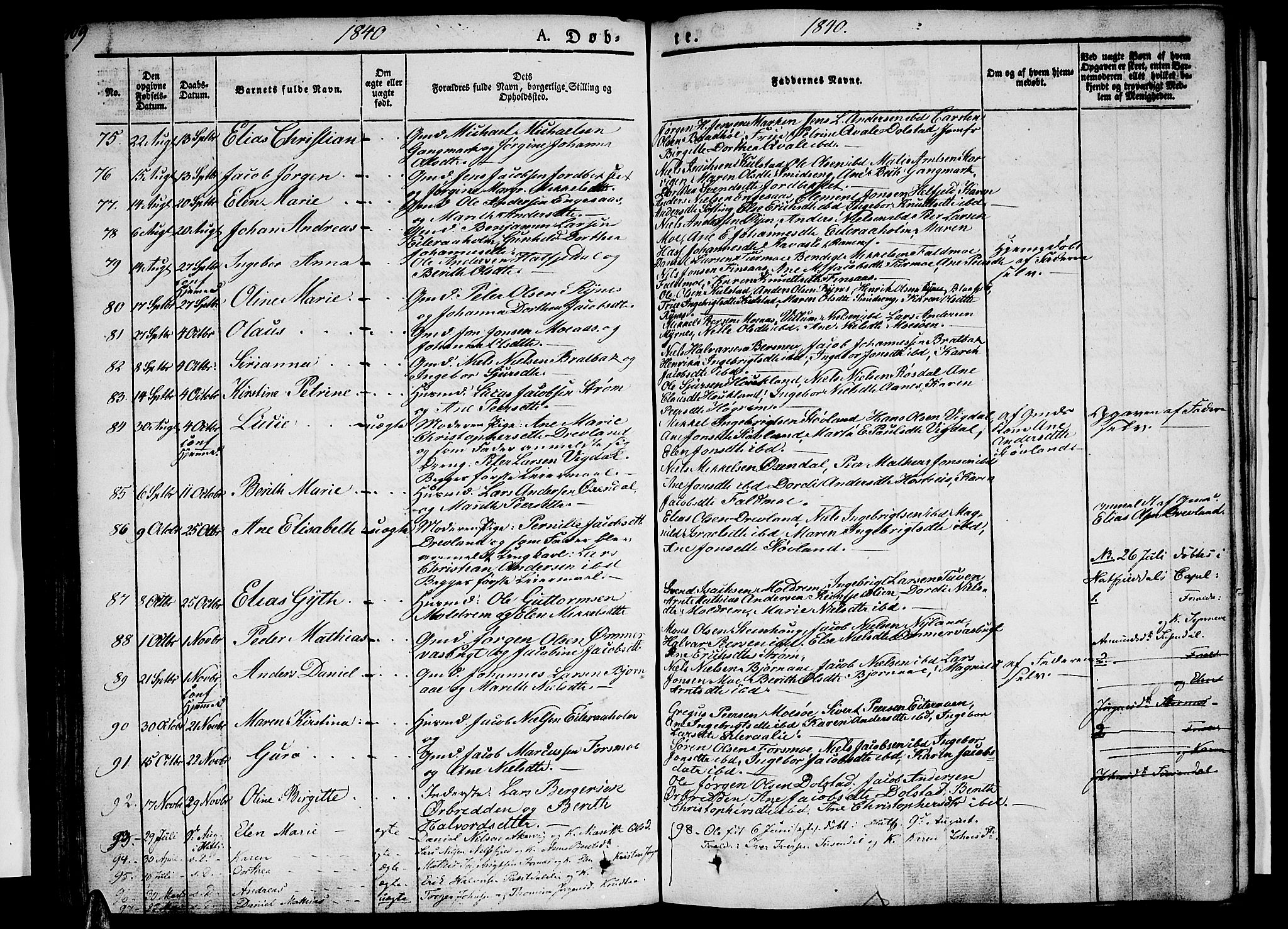 Ministerialprotokoller, klokkerbøker og fødselsregistre - Nordland, AV/SAT-A-1459/820/L0289: Parish register (official) no. 820A10, 1826-1845, p. 109