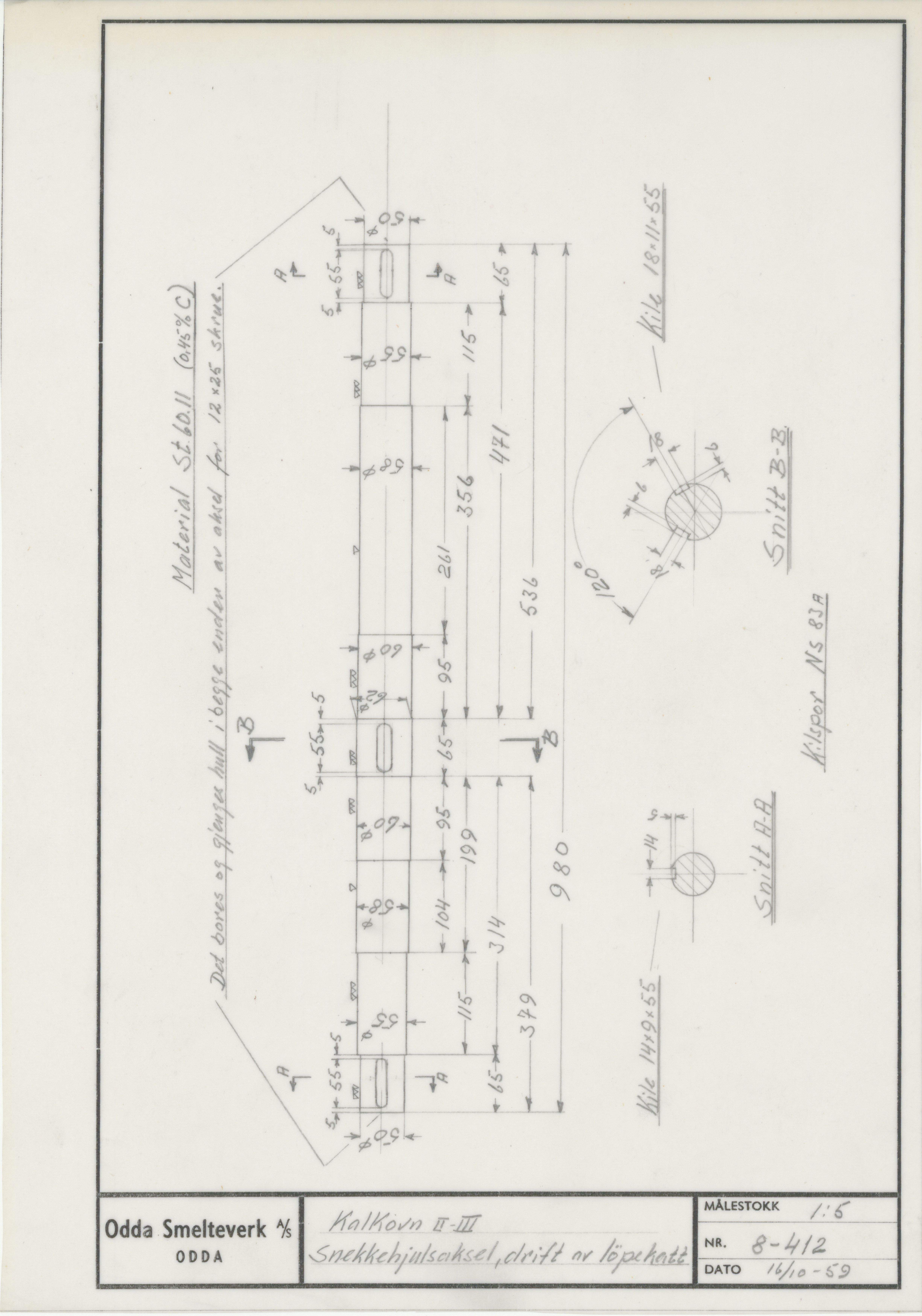 Odda smelteverk AS, KRAM/A-0157.1/T/Td/L0008: Gruppe 8. Kalkovner, 1939-1999, p. 701