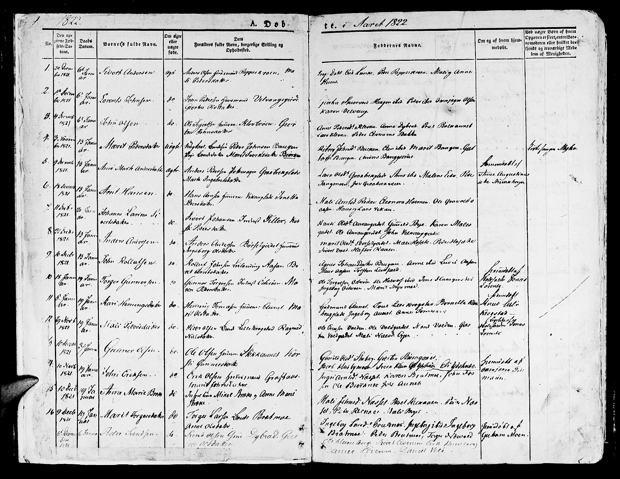 Ministerialprotokoller, klokkerbøker og fødselsregistre - Nord-Trøndelag, SAT/A-1458/709/L0070: Parish register (official) no. 709A10, 1820-1832, p. 1