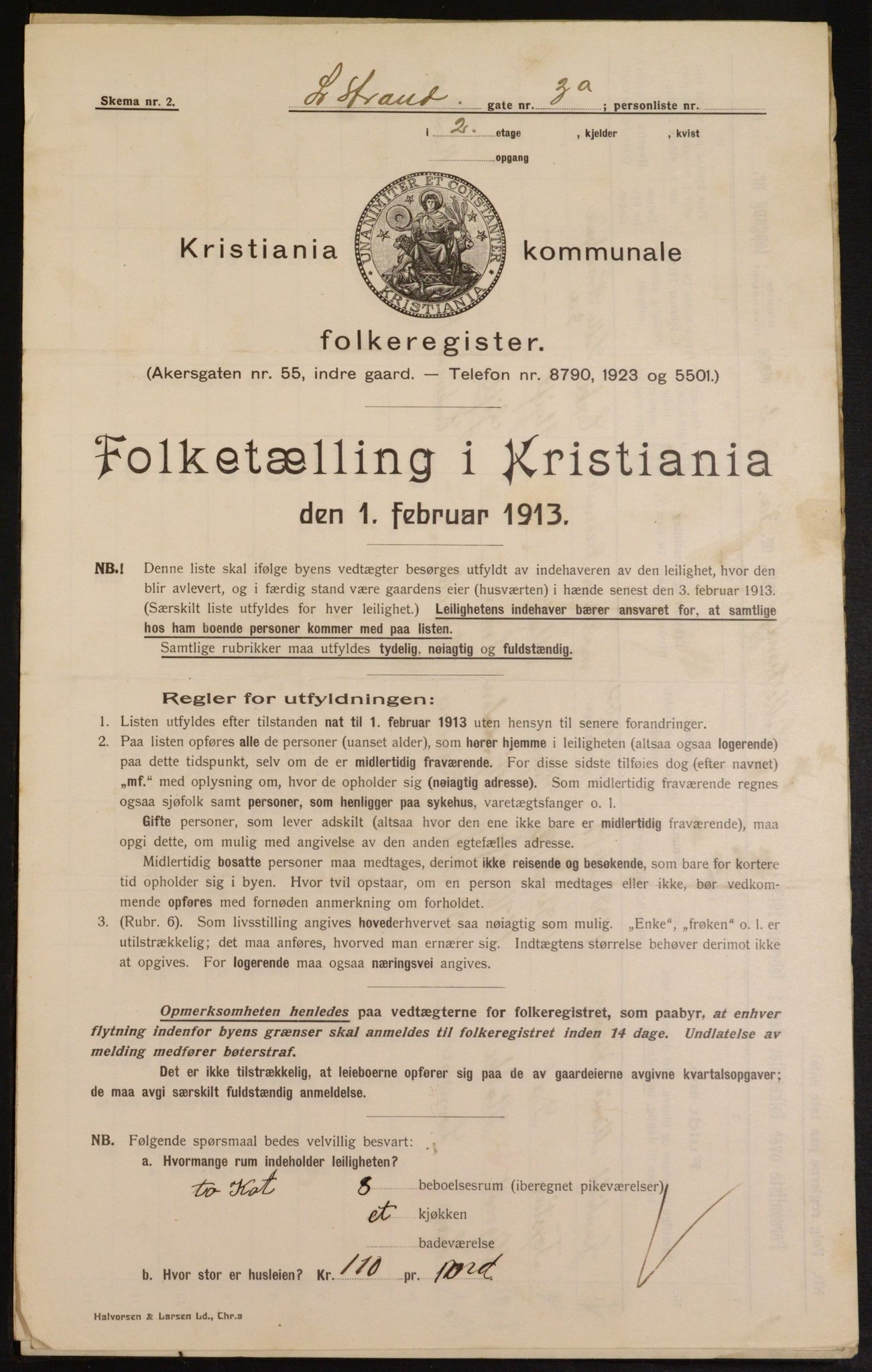 OBA, Municipal Census 1913 for Kristiania, 1913, p. 57353