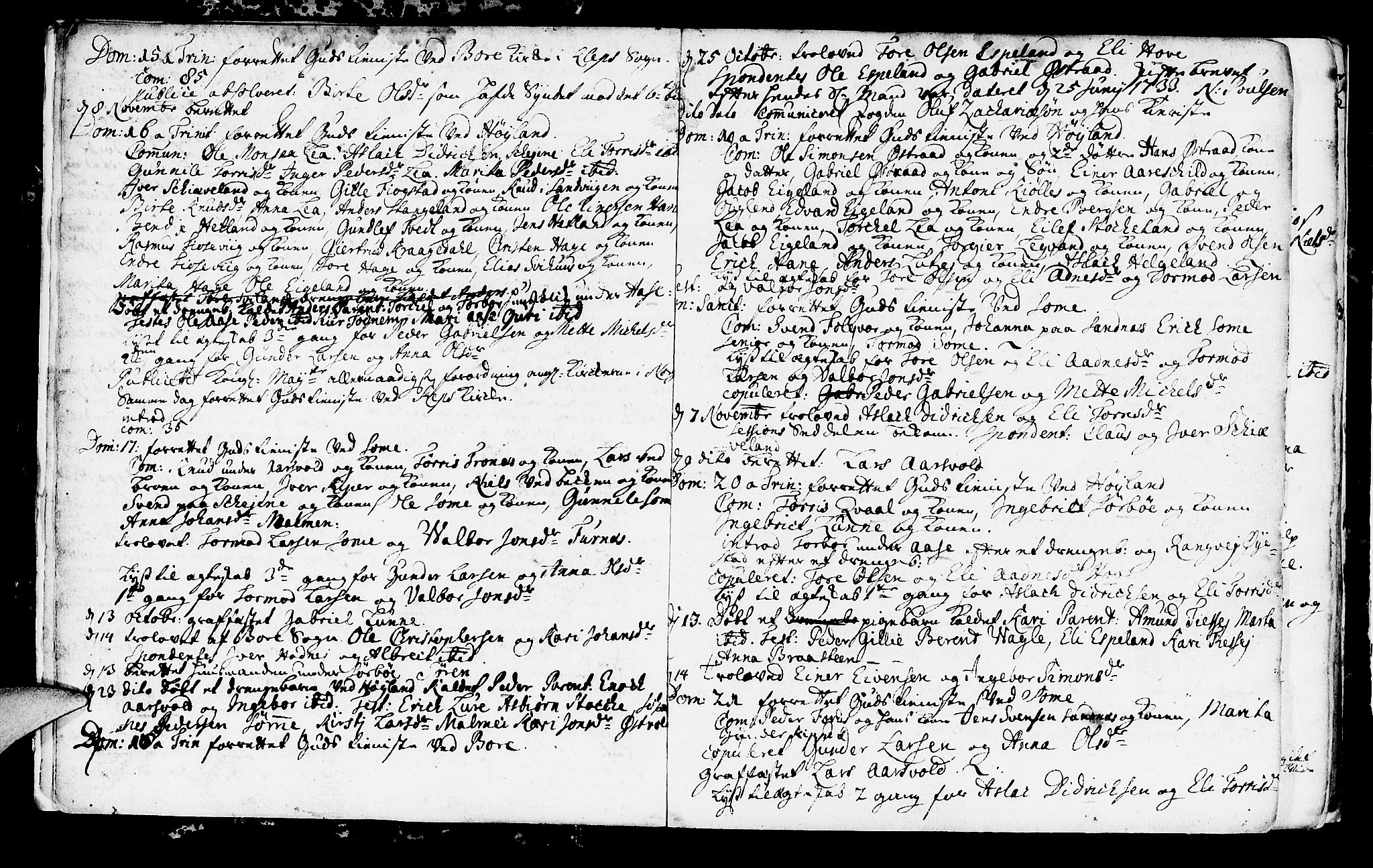 Høyland sokneprestkontor, AV/SAST-A-101799/001/30BA/L0002: Parish register (official) no. A 2, 1734-1754