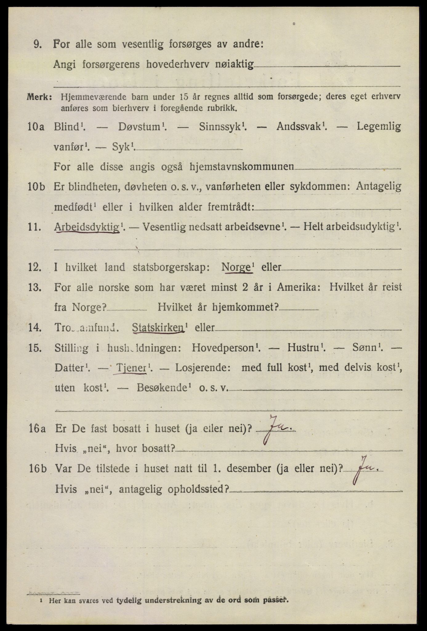 SAO, 1920 census for Nannestad, 1920, p. 3106