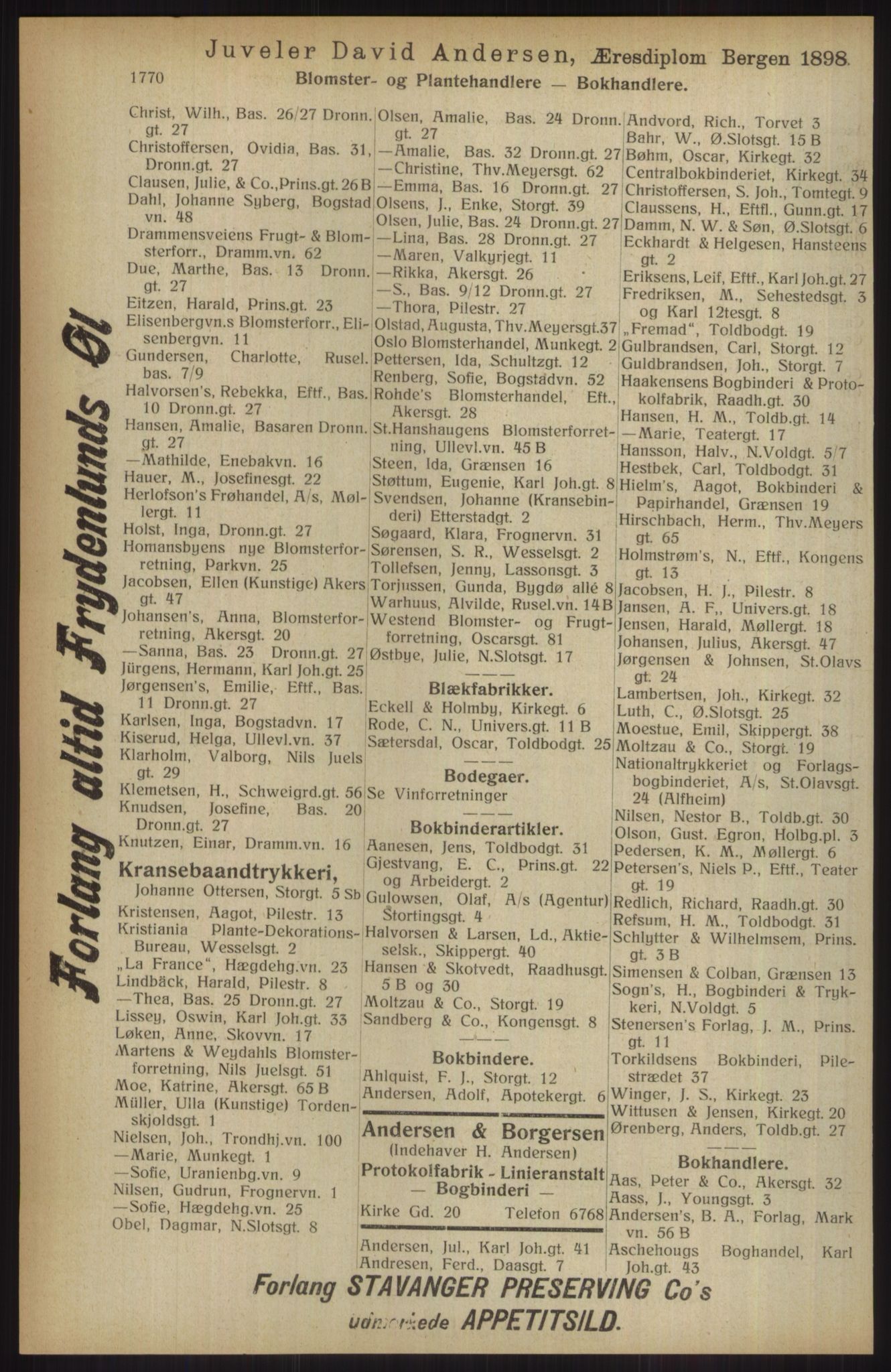 Kristiania/Oslo adressebok, PUBL/-, 1914, p. 1770