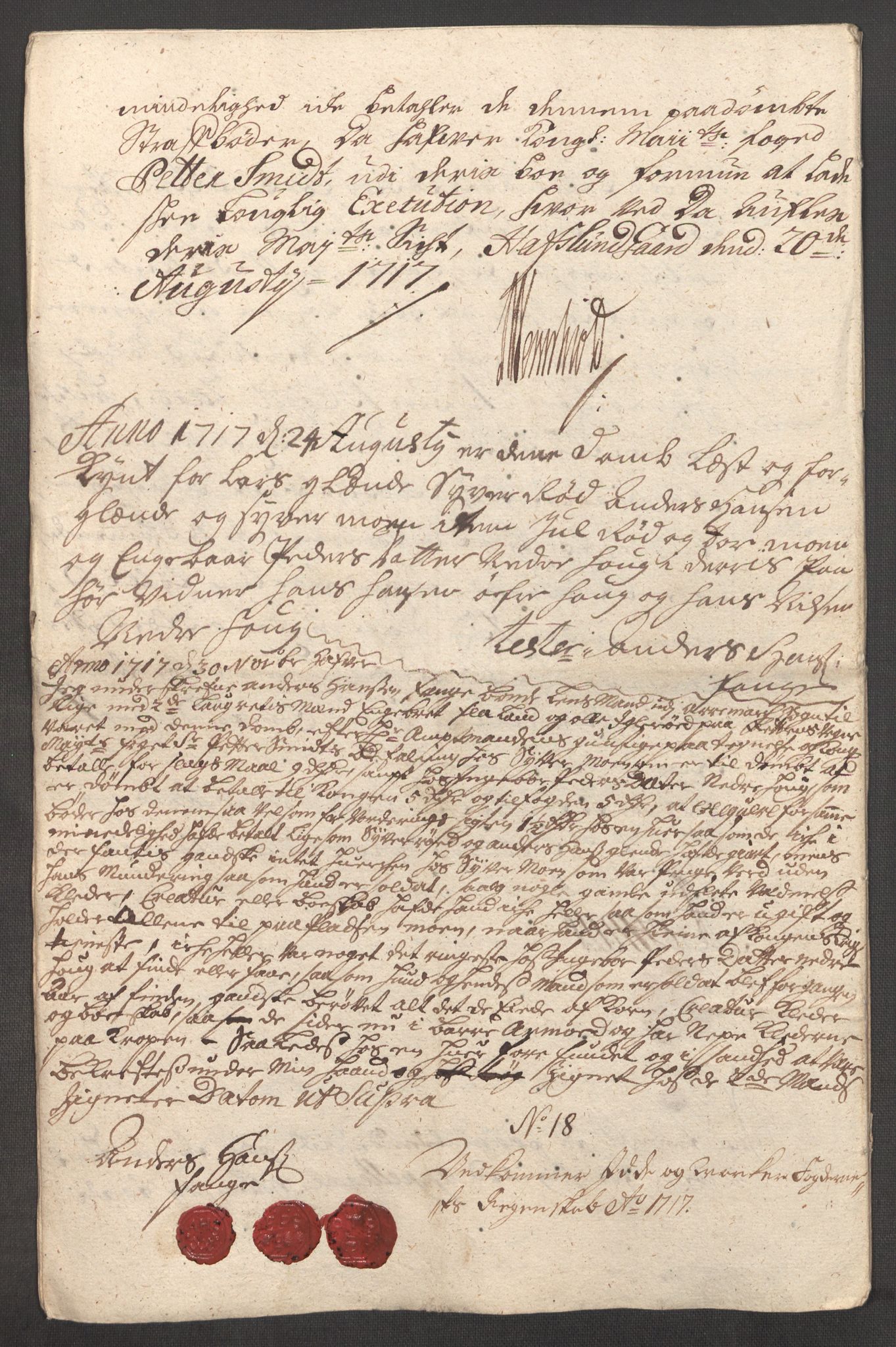 Rentekammeret inntil 1814, Reviderte regnskaper, Fogderegnskap, AV/RA-EA-4092/R01/L0024: Fogderegnskap Idd og Marker, 1717-1718, p. 127