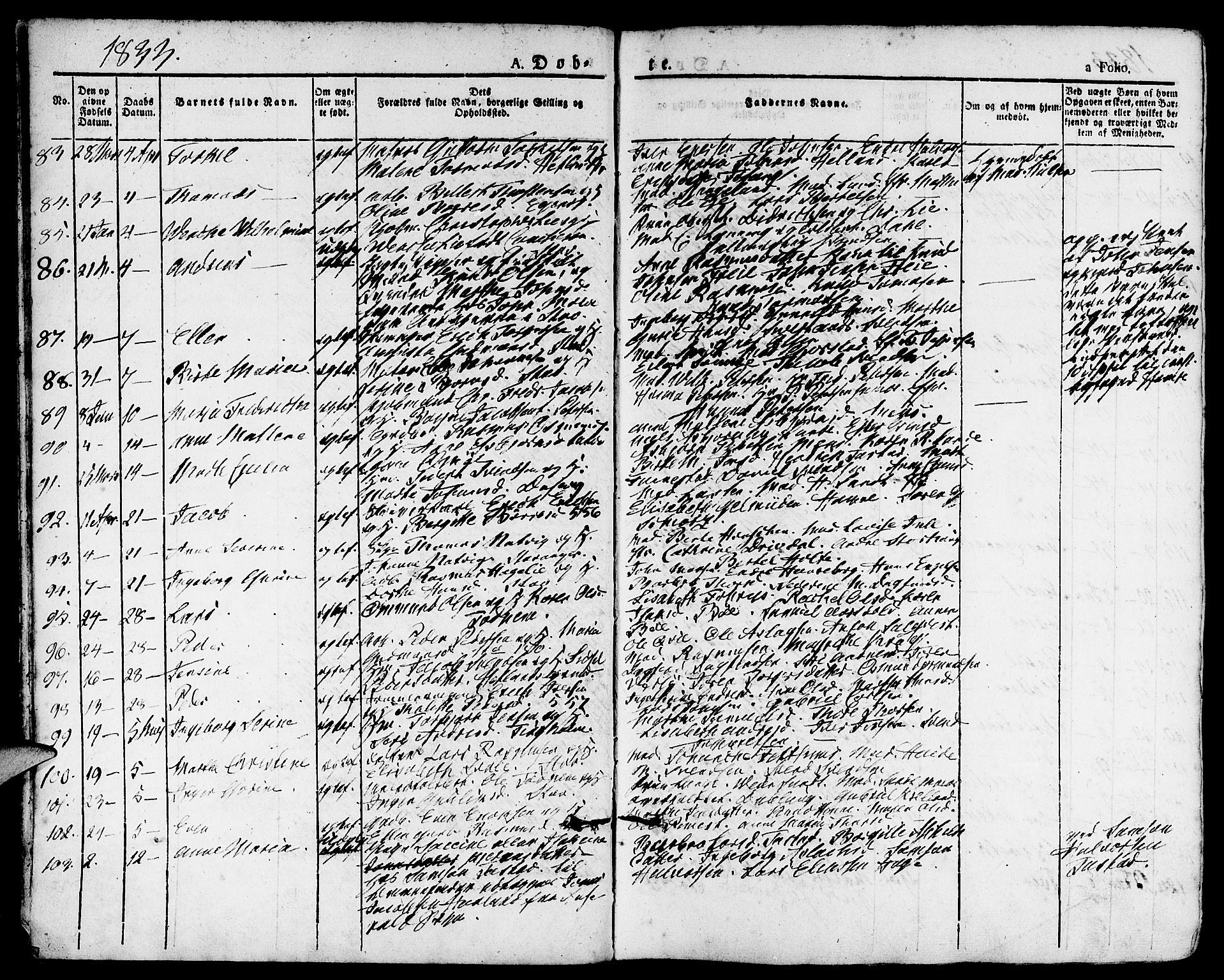 Domkirken sokneprestkontor, AV/SAST-A-101812/001/30/30BA/L0011: Parish register (official) no. A 11, 1832-1856