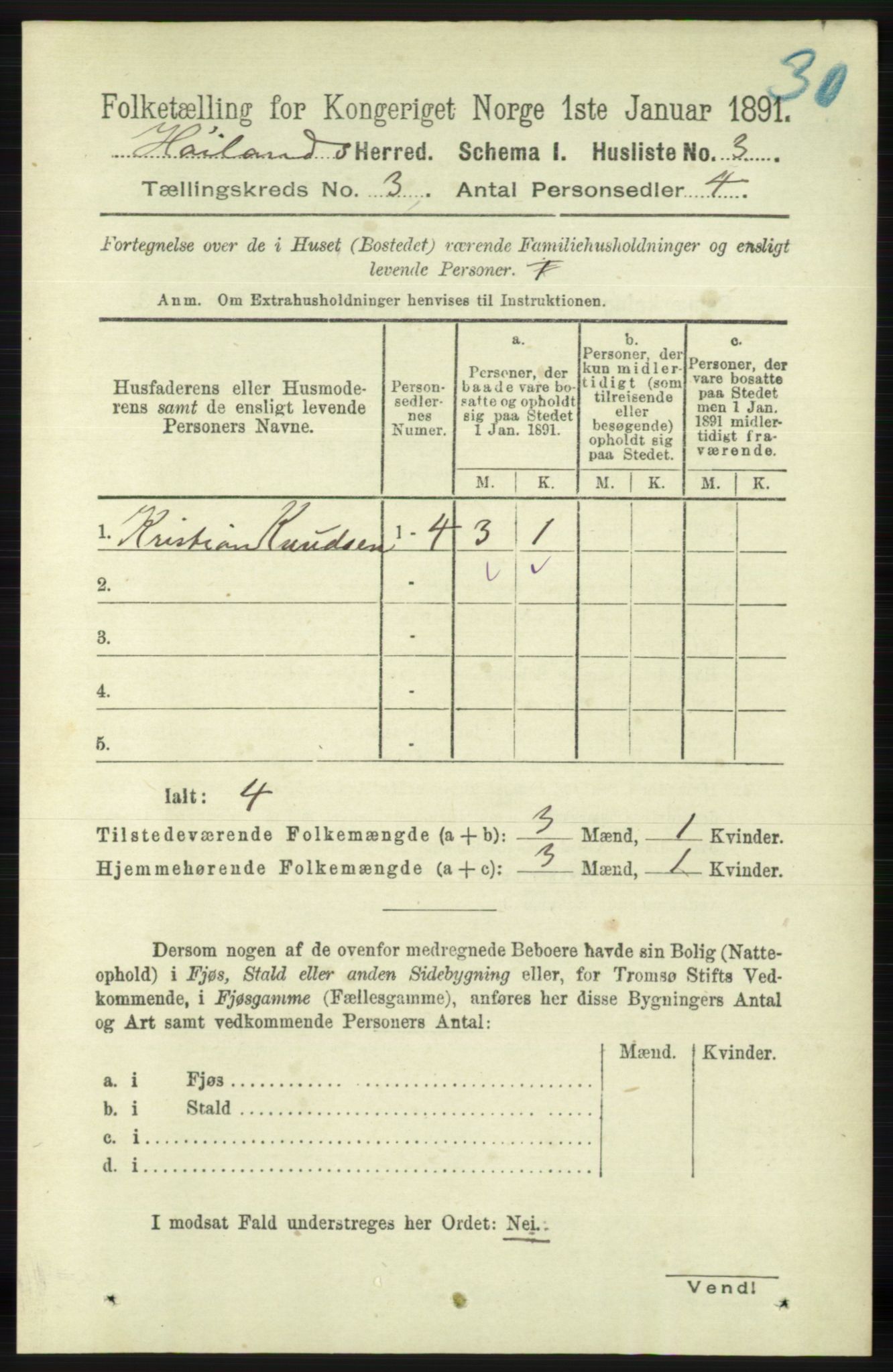 RA, 1891 census for 1123 Høyland, 1891, p. 627