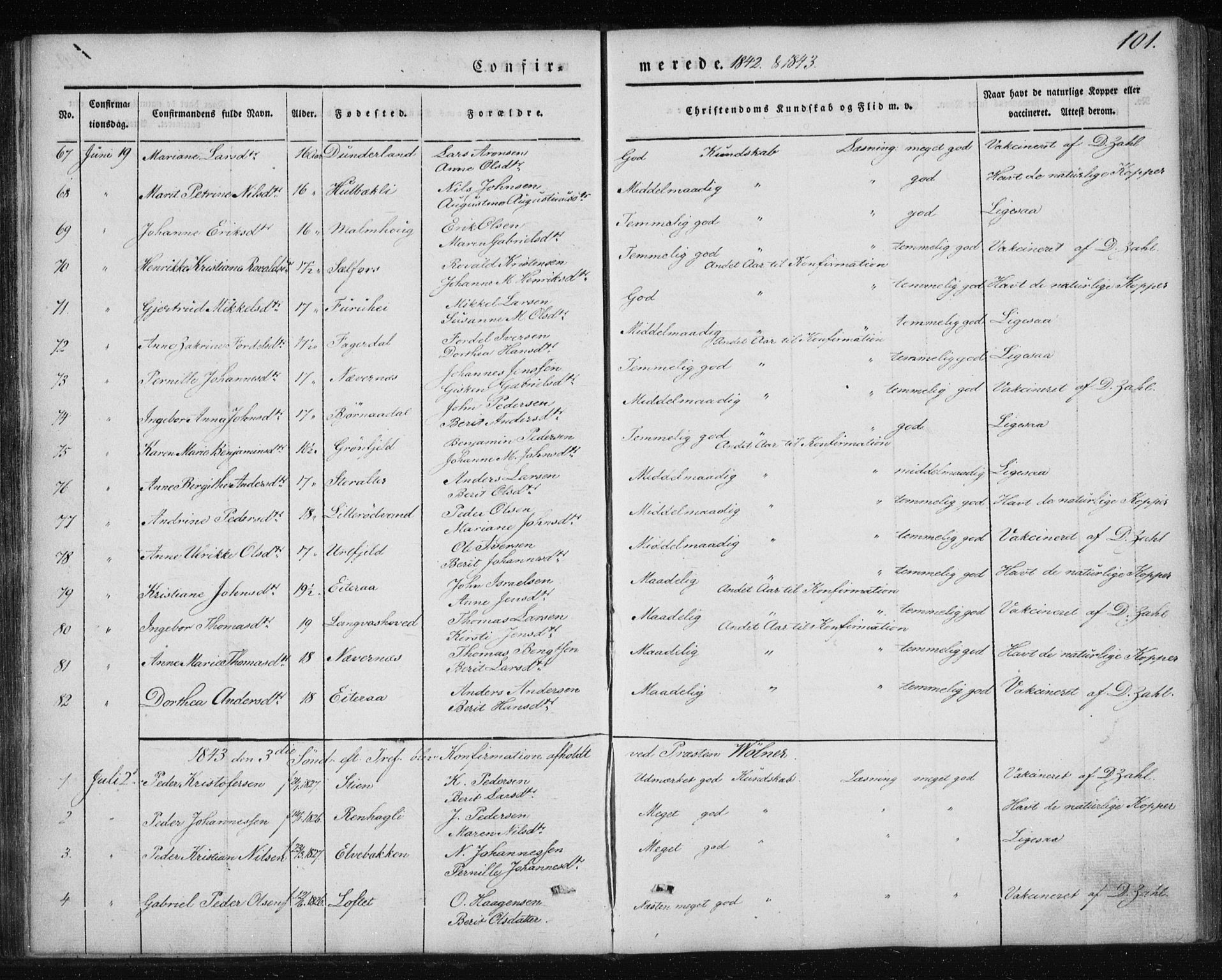 Ministerialprotokoller, klokkerbøker og fødselsregistre - Nordland, SAT/A-1459/827/L0391: Parish register (official) no. 827A03, 1842-1852, p. 101