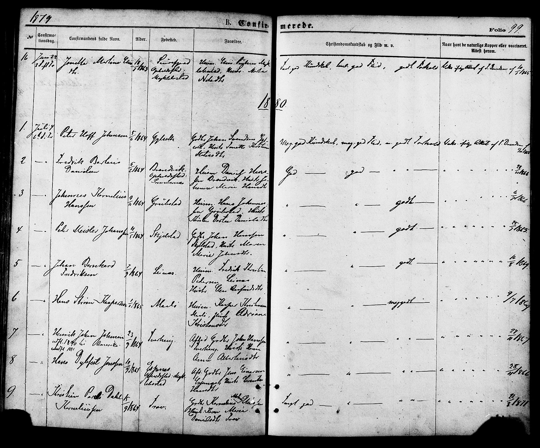 Ministerialprotokoller, klokkerbøker og fødselsregistre - Nordland, AV/SAT-A-1459/857/L0821: Parish register (official) no. 857A01, 1875-1889, p. 99