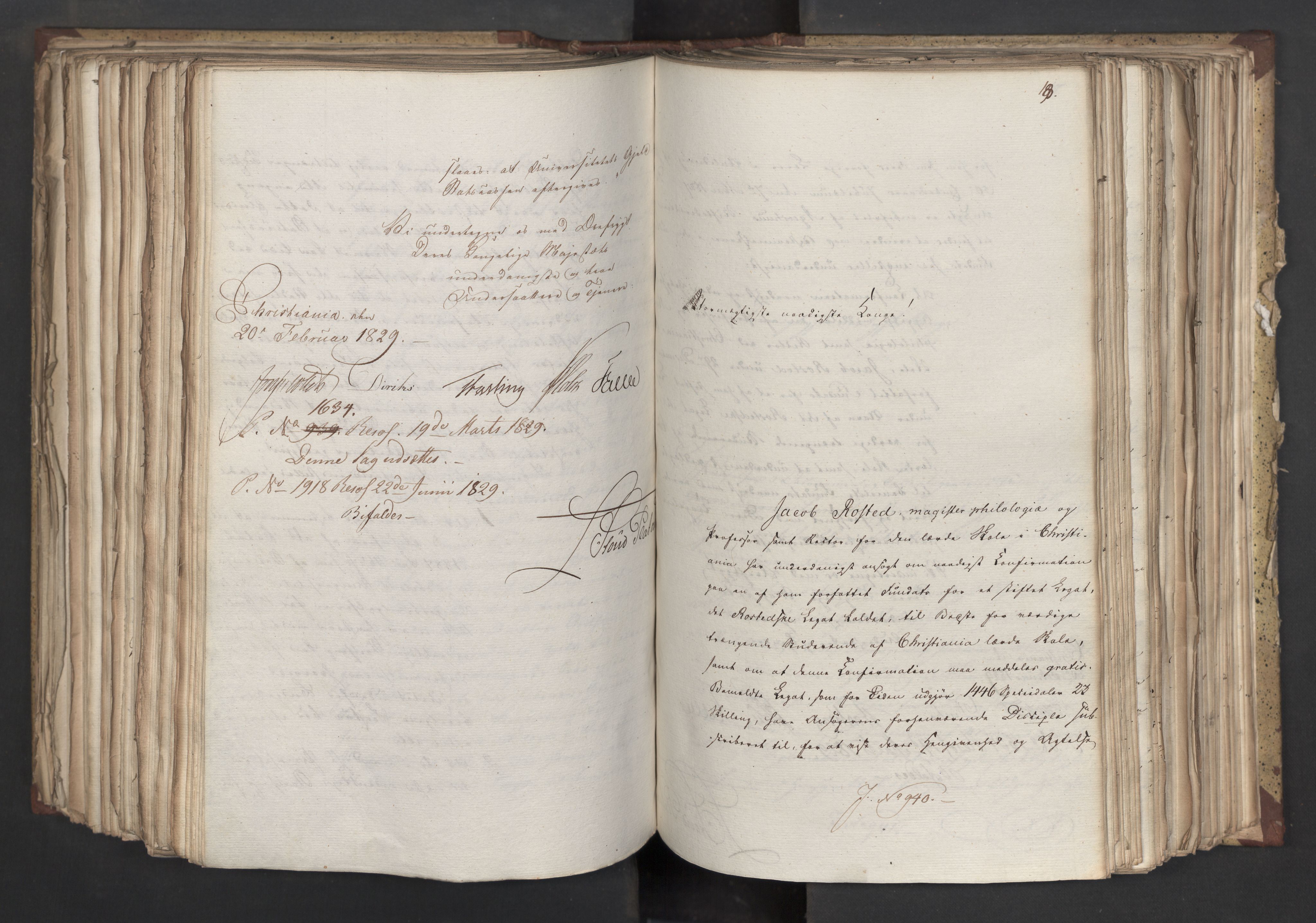 Statsrådsavdelingen i Stockholm, AV/RA-S-1003/D/Da/L0058: Regjeringsinnstillinger nr. 808-1073, 1829, p. 433