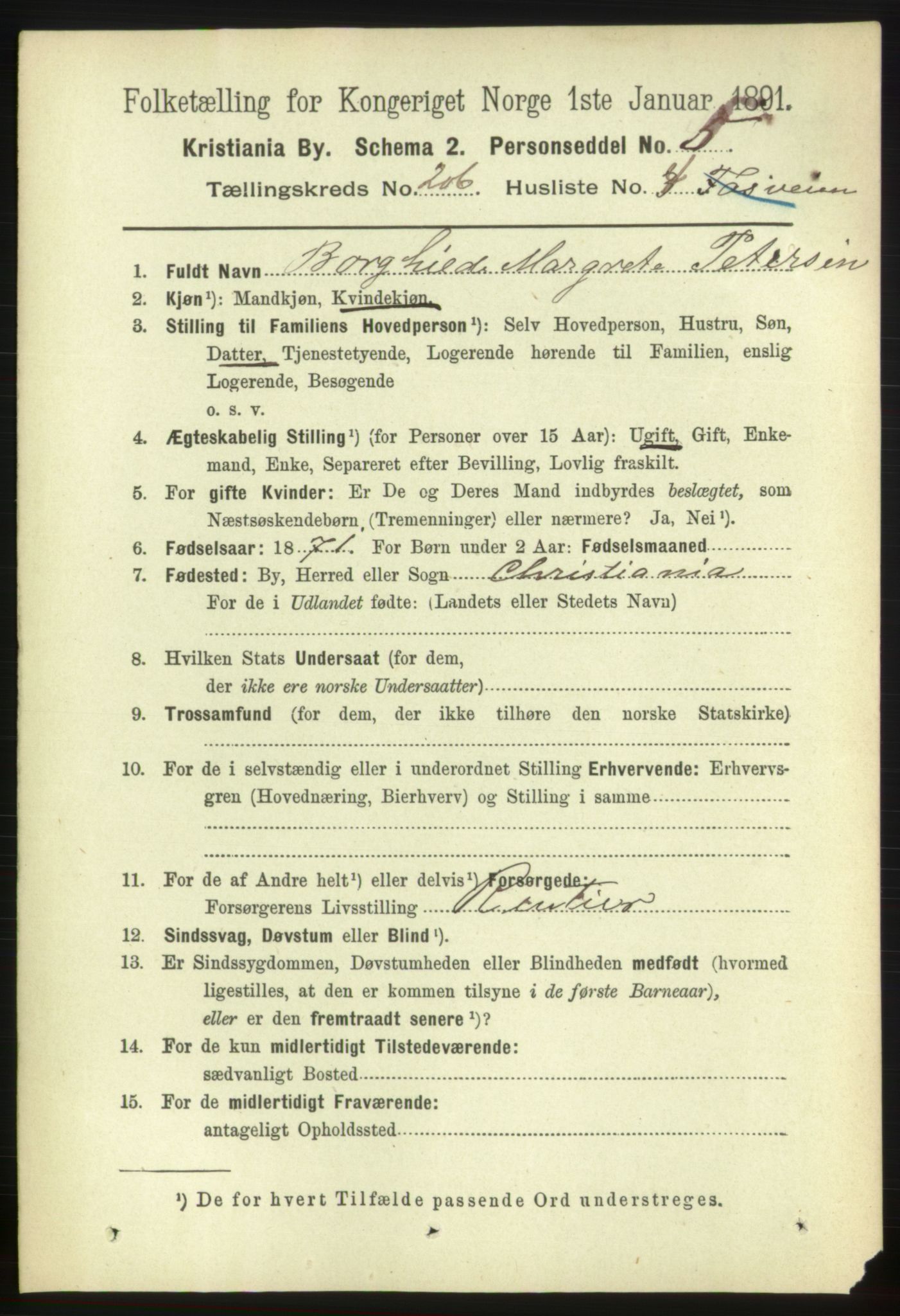 RA, 1891 census for 0301 Kristiania, 1891, p. 123978