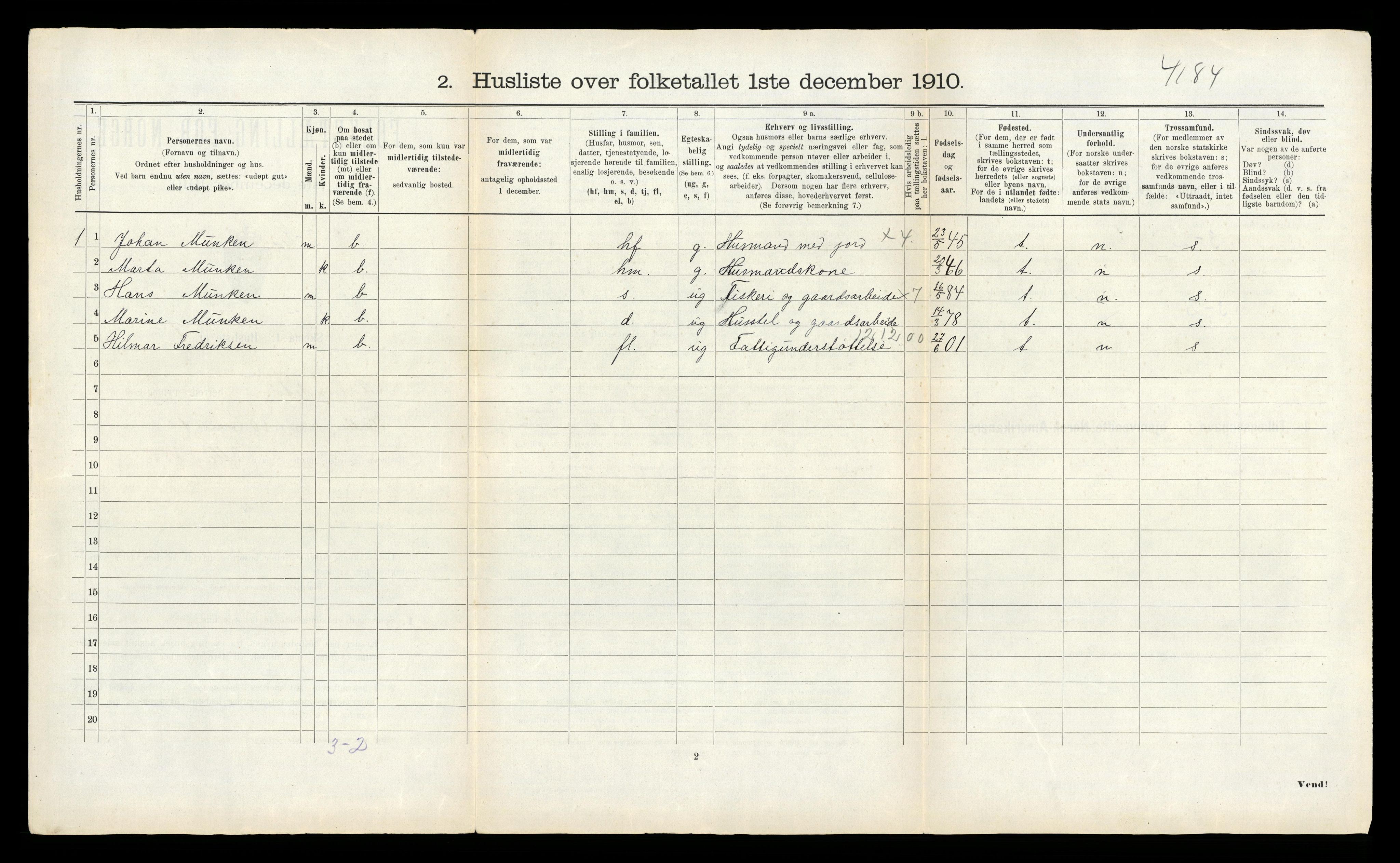 RA, 1910 census for Ørland, 1910, p. 66