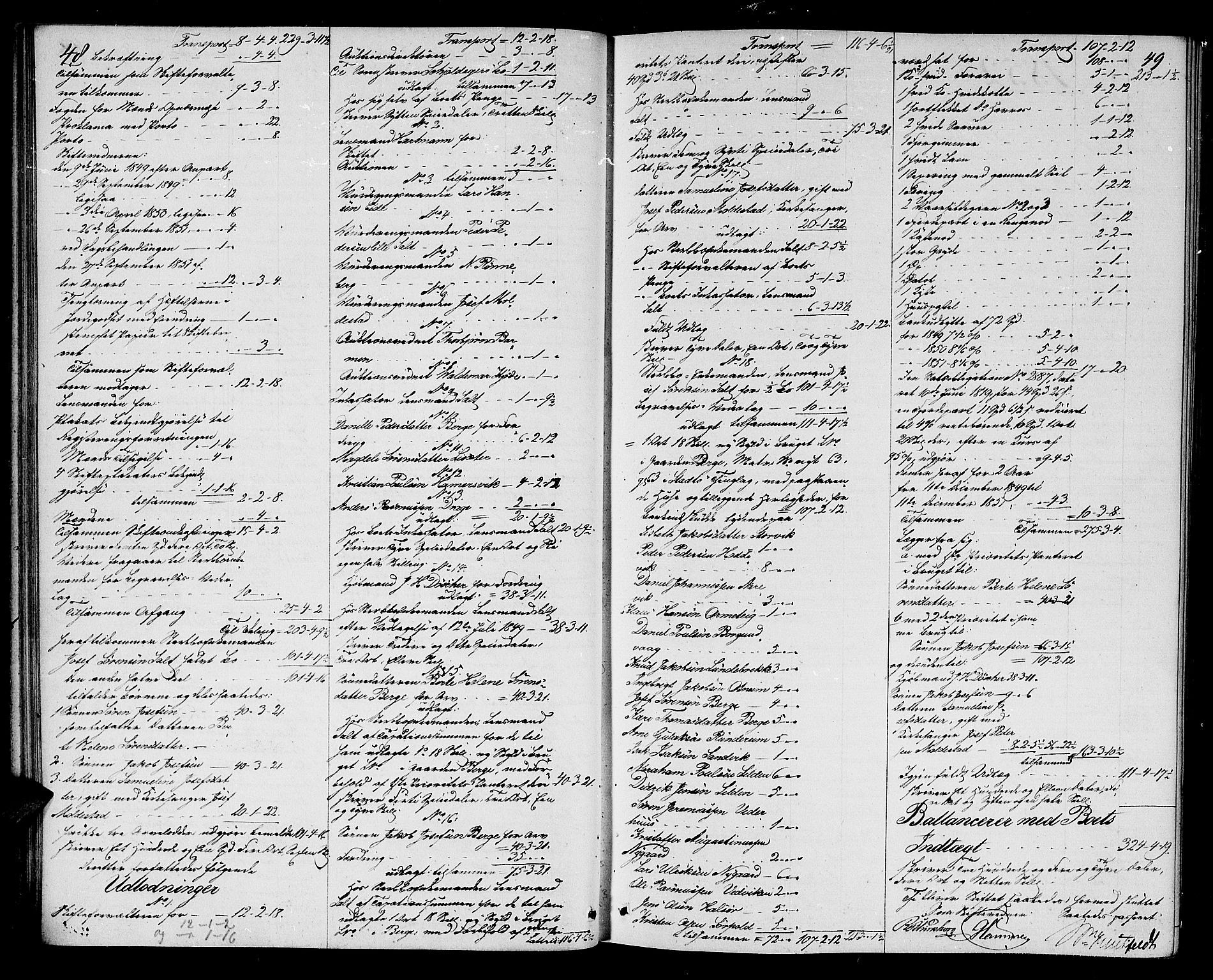 Nordfjord sorenskriveri, AV/SAB-A-2801/1/04/04d/L0001: Skifteutlodningsprotokoll, 1851-1857, p. 48-49