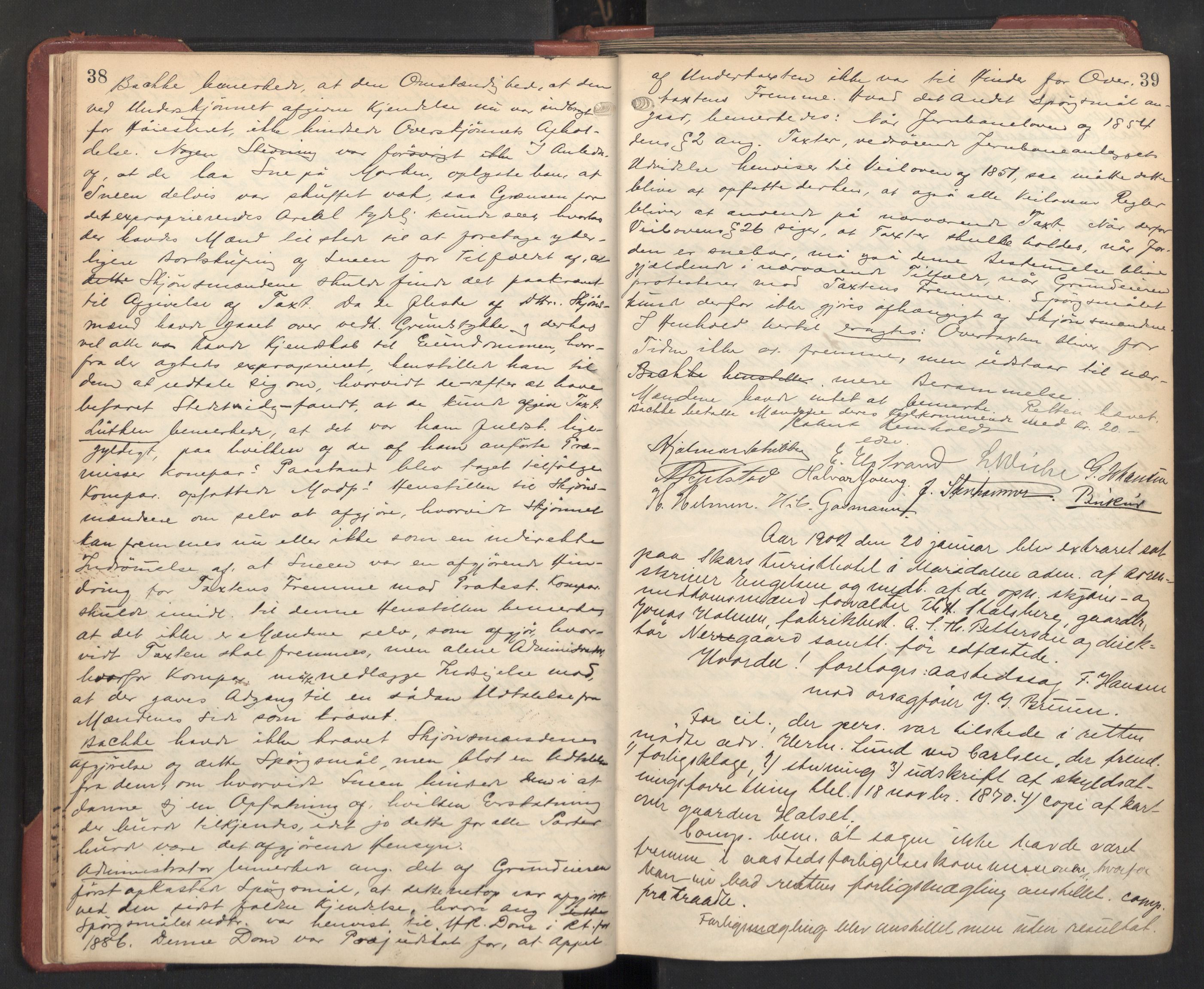 Aker sorenskriveri, AV/SAO-A-10895/F/Fc/Fcb/L0070: Ekstrarettsprotokoll, 1901-1906, p. 38-39