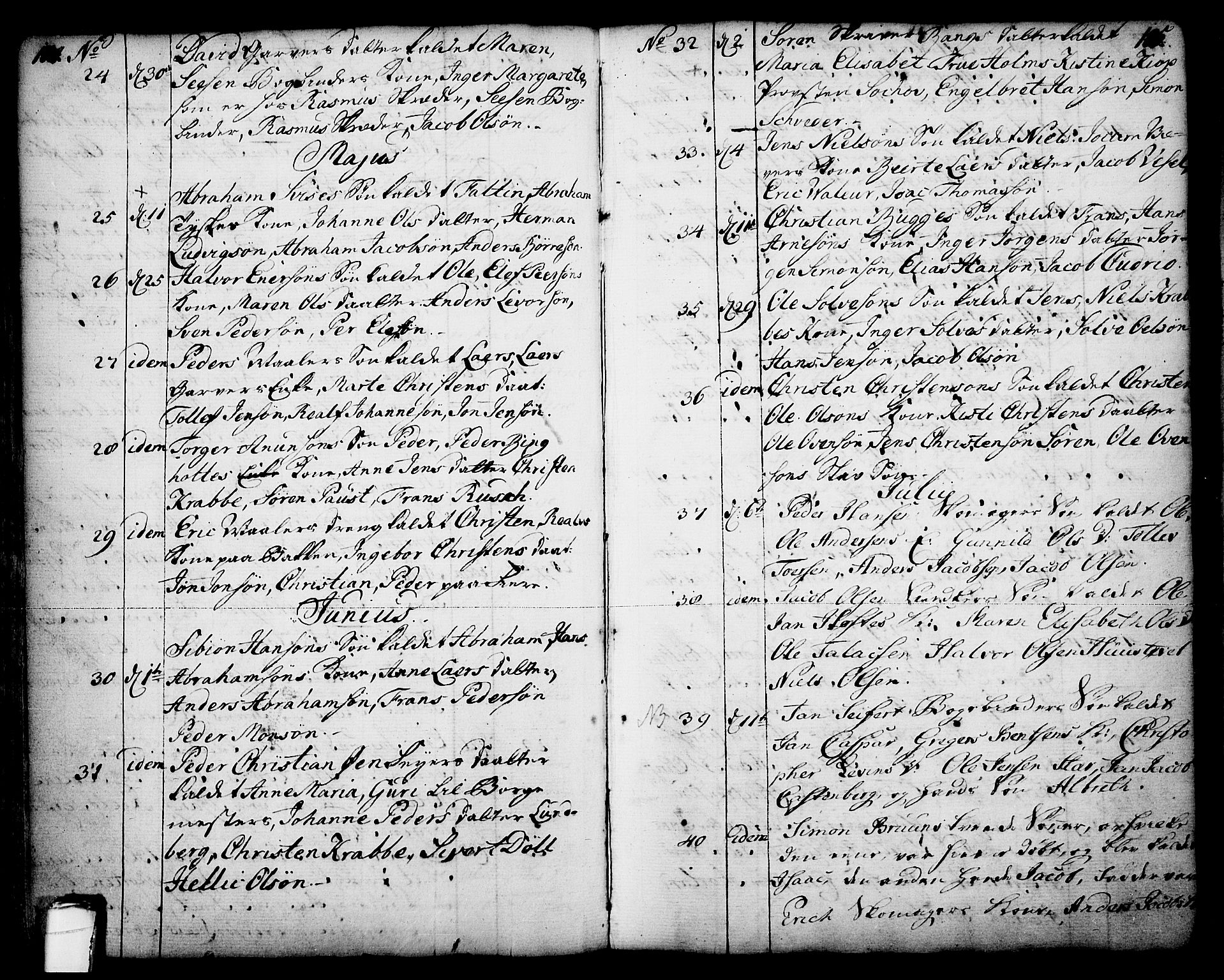 Skien kirkebøker, AV/SAKO-A-302/F/Fa/L0003: Parish register (official) no. 3, 1755-1791, p. 104-105