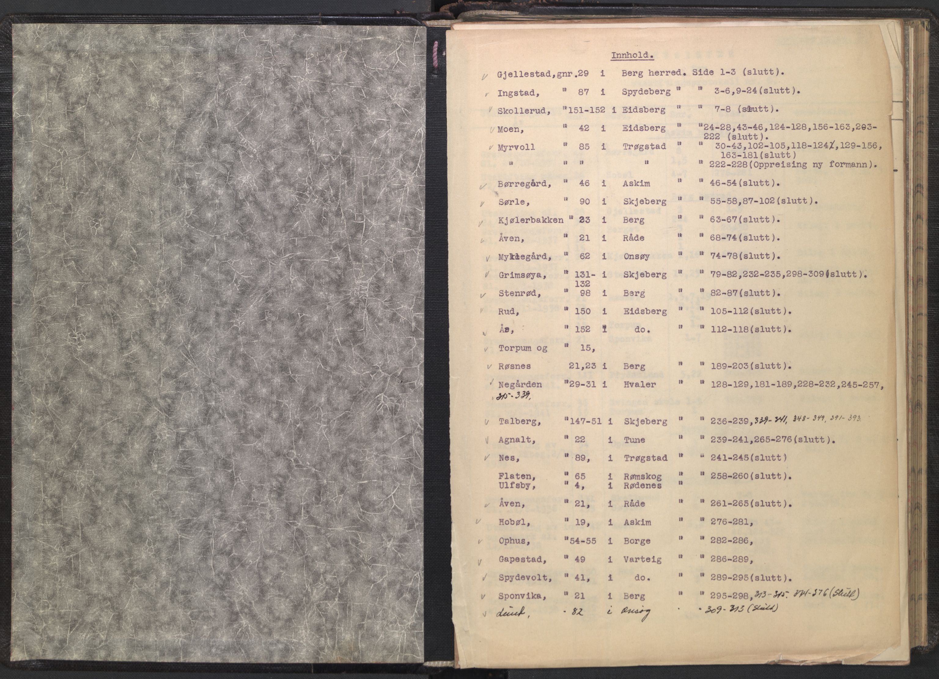 Østfold jordskifterett, AV/SAO-A-10240/F/Fc/L0006: Forhandlingsprotokoller, 1937-1939