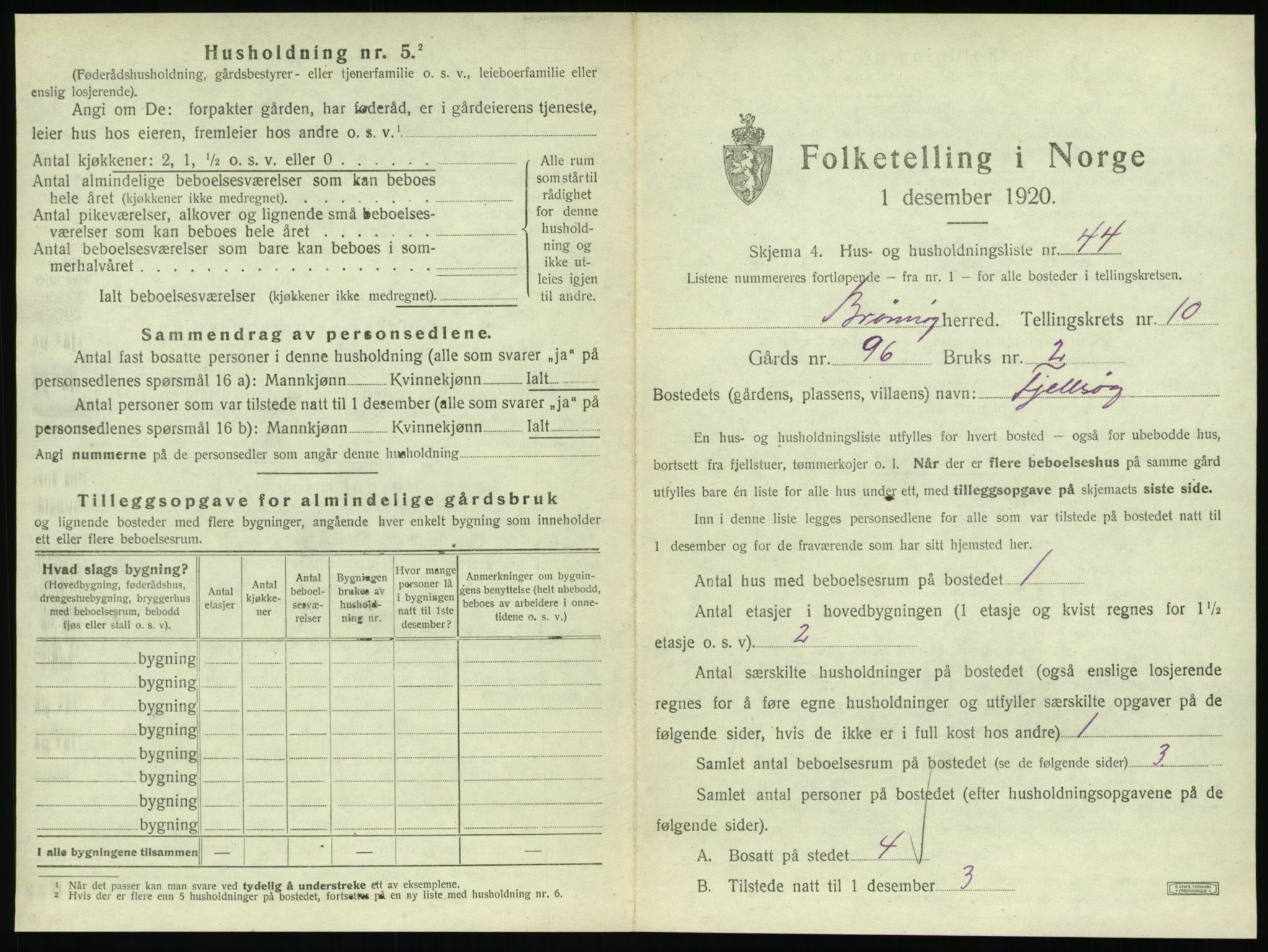 SAT, 1920 census for Brønnøy, 1920, p. 1062