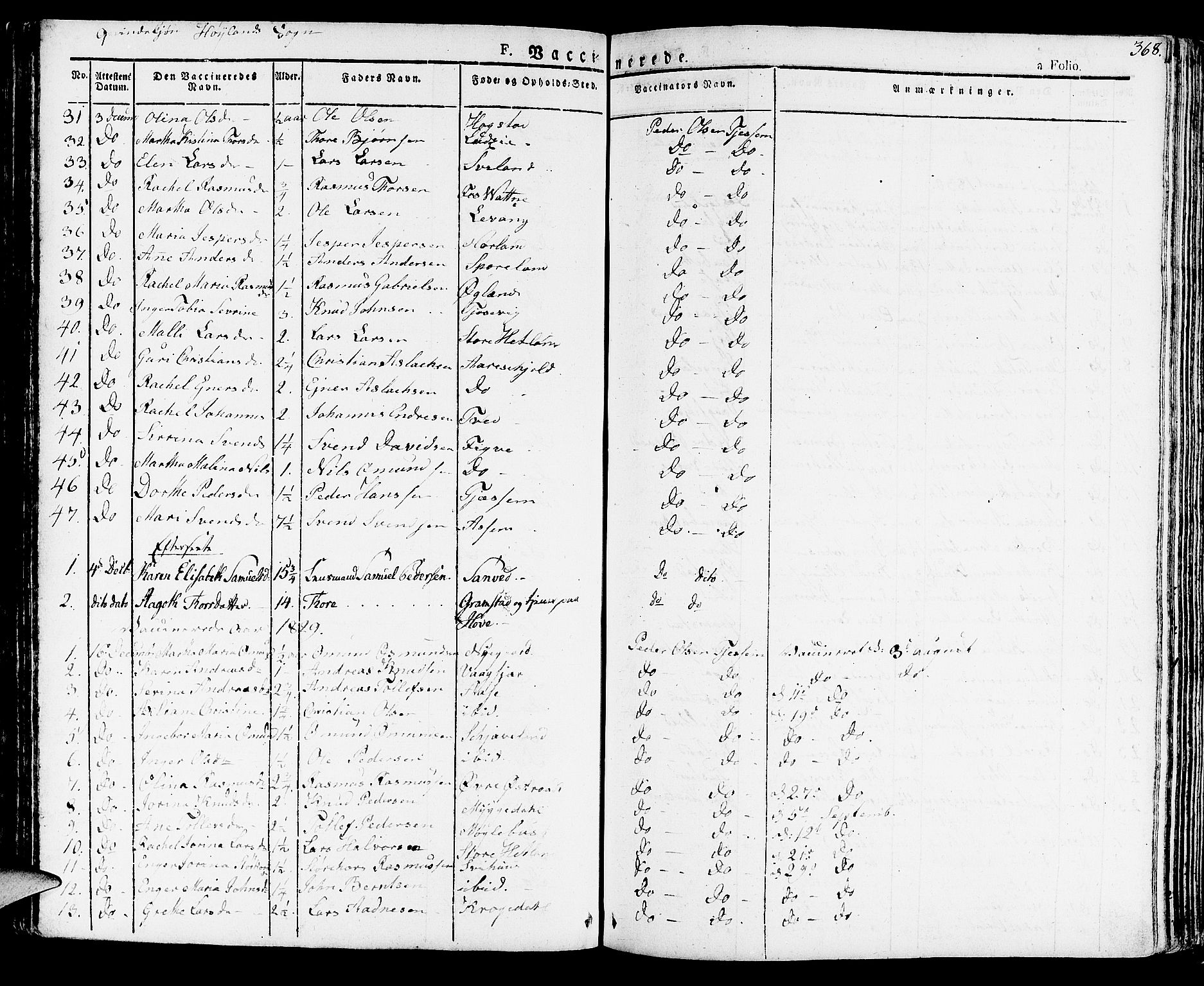 Høyland sokneprestkontor, SAST/A-101799/001/30BA/L0007: Parish register (official) no. A 7 /1, 1825-1841, p. 368