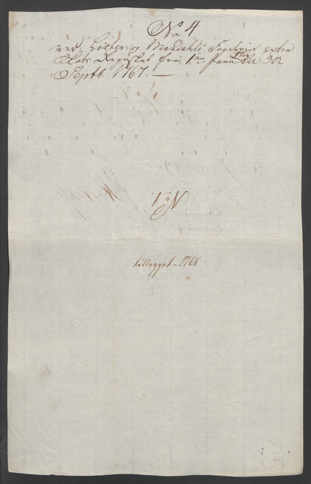 Rentekammeret inntil 1814, Reviderte regnskaper, Fogderegnskap, RA/EA-4092/R45/L2704: Ekstraskatten Lista og Mandal, 1762-1768, p. 231