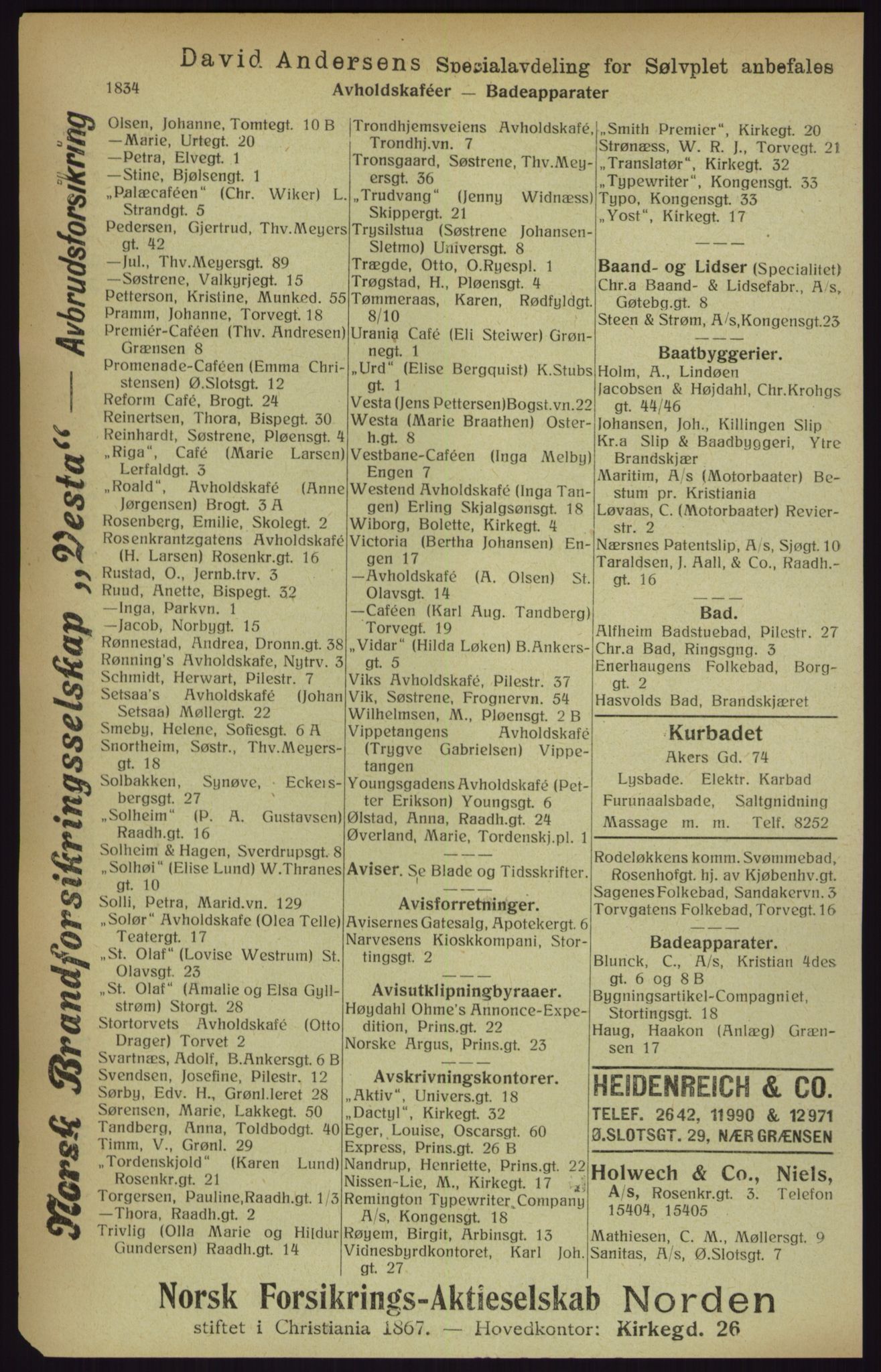 Kristiania/Oslo adressebok, PUBL/-, 1916, p. 1834