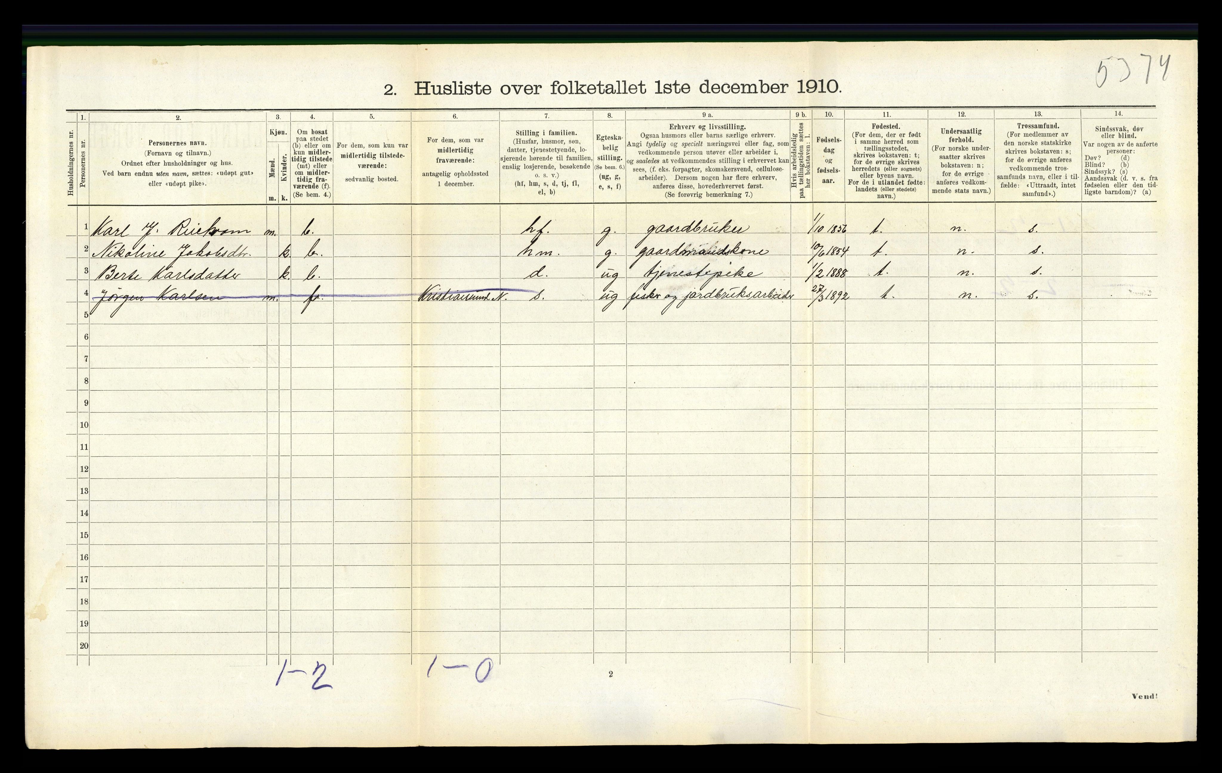 RA, 1910 census for Skodje, 1910, p. 168