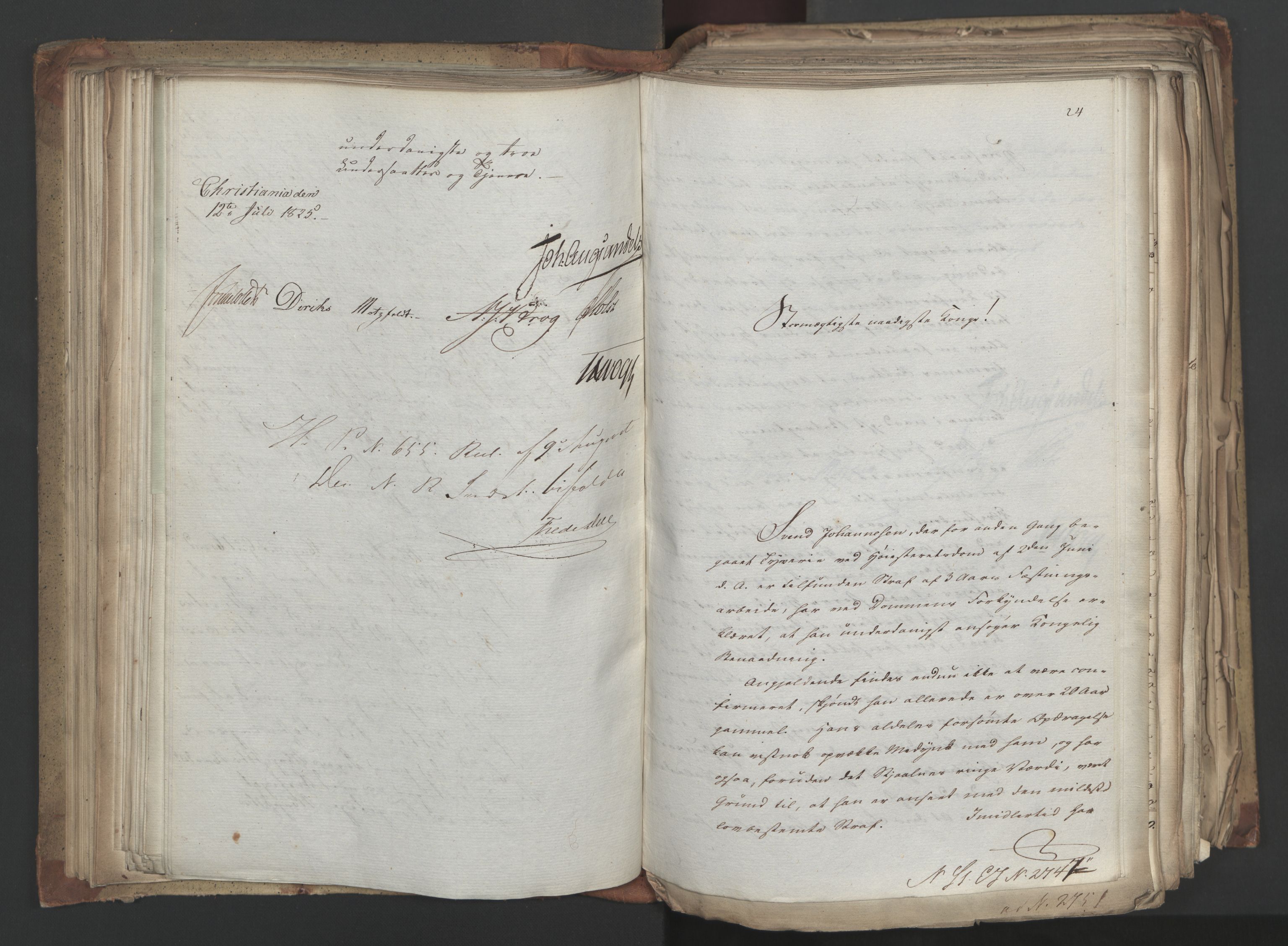 Statsrådsavdelingen i Stockholm, RA/S-1003/D/Da/L0043: Regjeringsinnstillinger nr. 2706-2845, 1825, p. 151