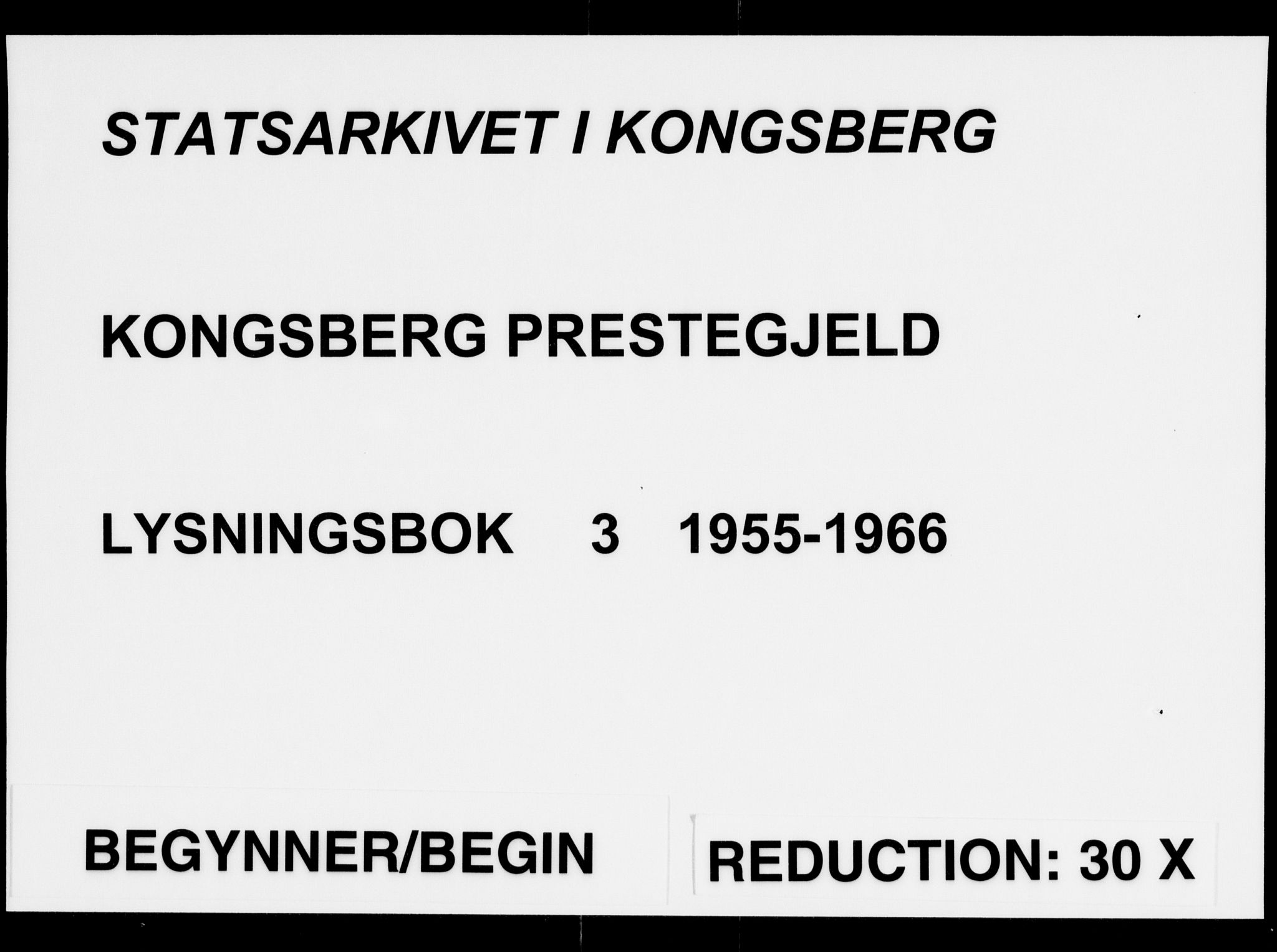 Kongsberg kirkebøker, SAKO/A-22/H/Ha/L0003: Banns register no. 3, 1955-1966