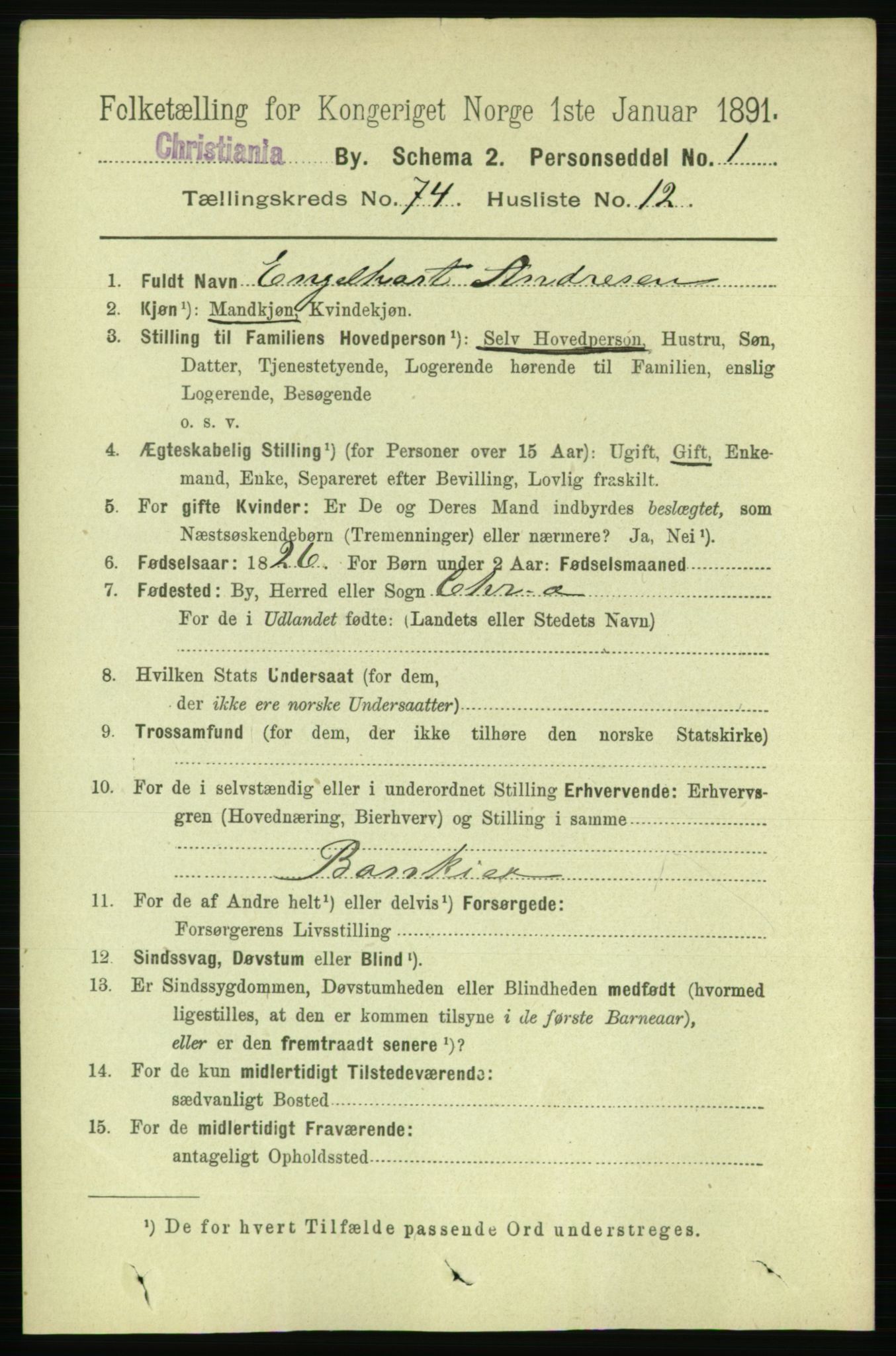 RA, 1891 census for 0301 Kristiania, 1891, p. 39750