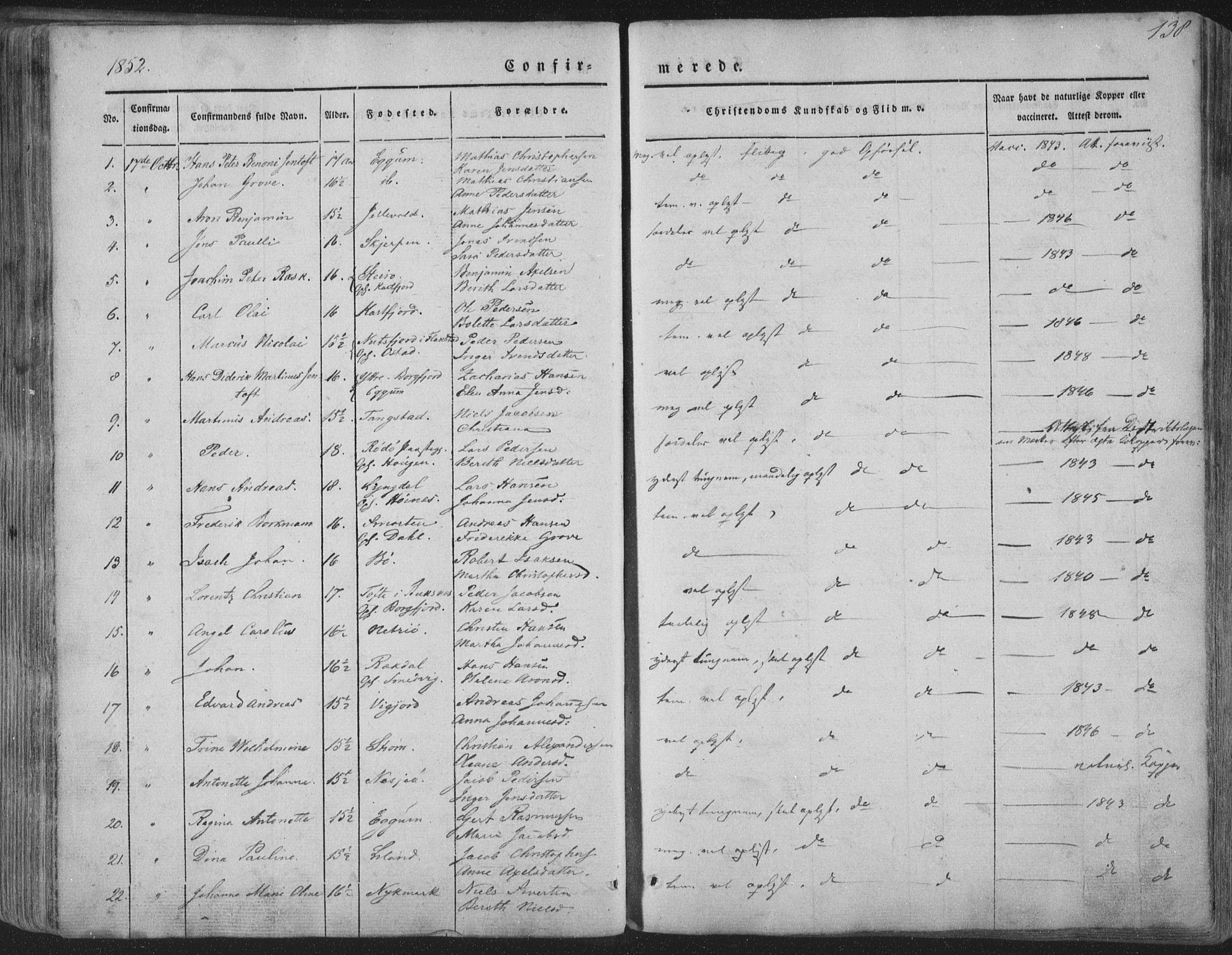 Ministerialprotokoller, klokkerbøker og fødselsregistre - Nordland, AV/SAT-A-1459/880/L1131: Parish register (official) no. 880A05, 1844-1868, p. 138