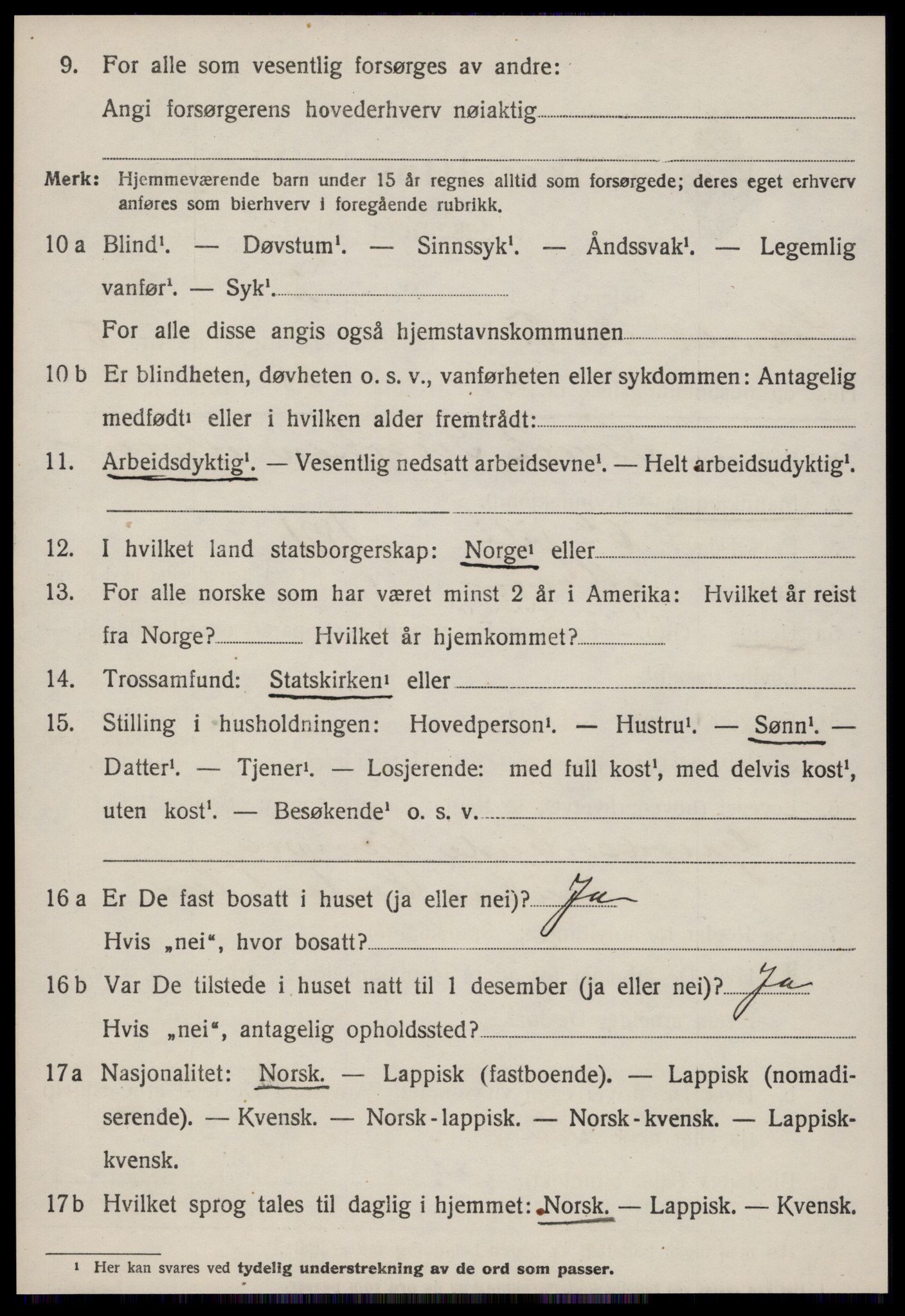 SAT, 1920 census for Soknedal, 1920, p. 2877