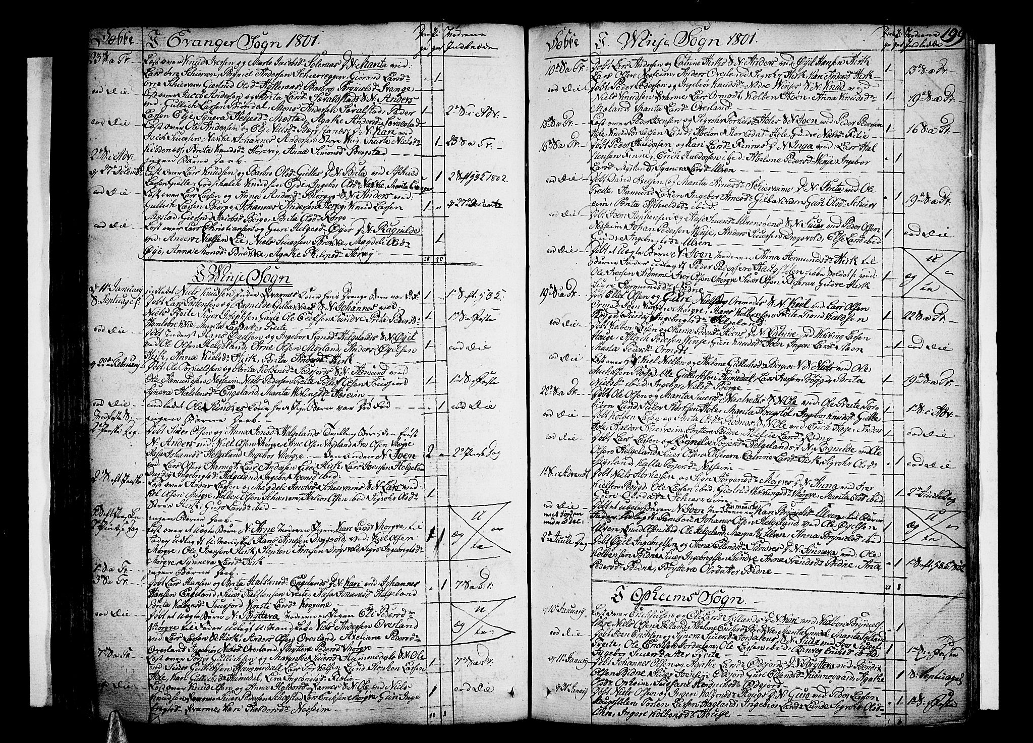Voss sokneprestembete, SAB/A-79001/H/Haa: Parish register (official) no. A 9, 1780-1810, p. 199